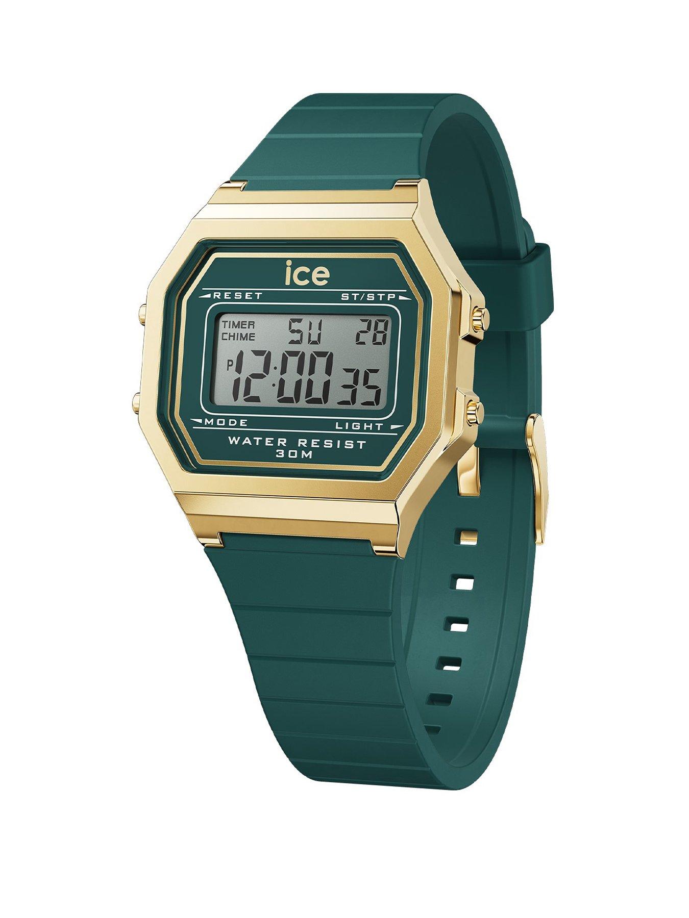  image of ice-watch-retro-digi-green-silcone-strap-32mm-digital-watch