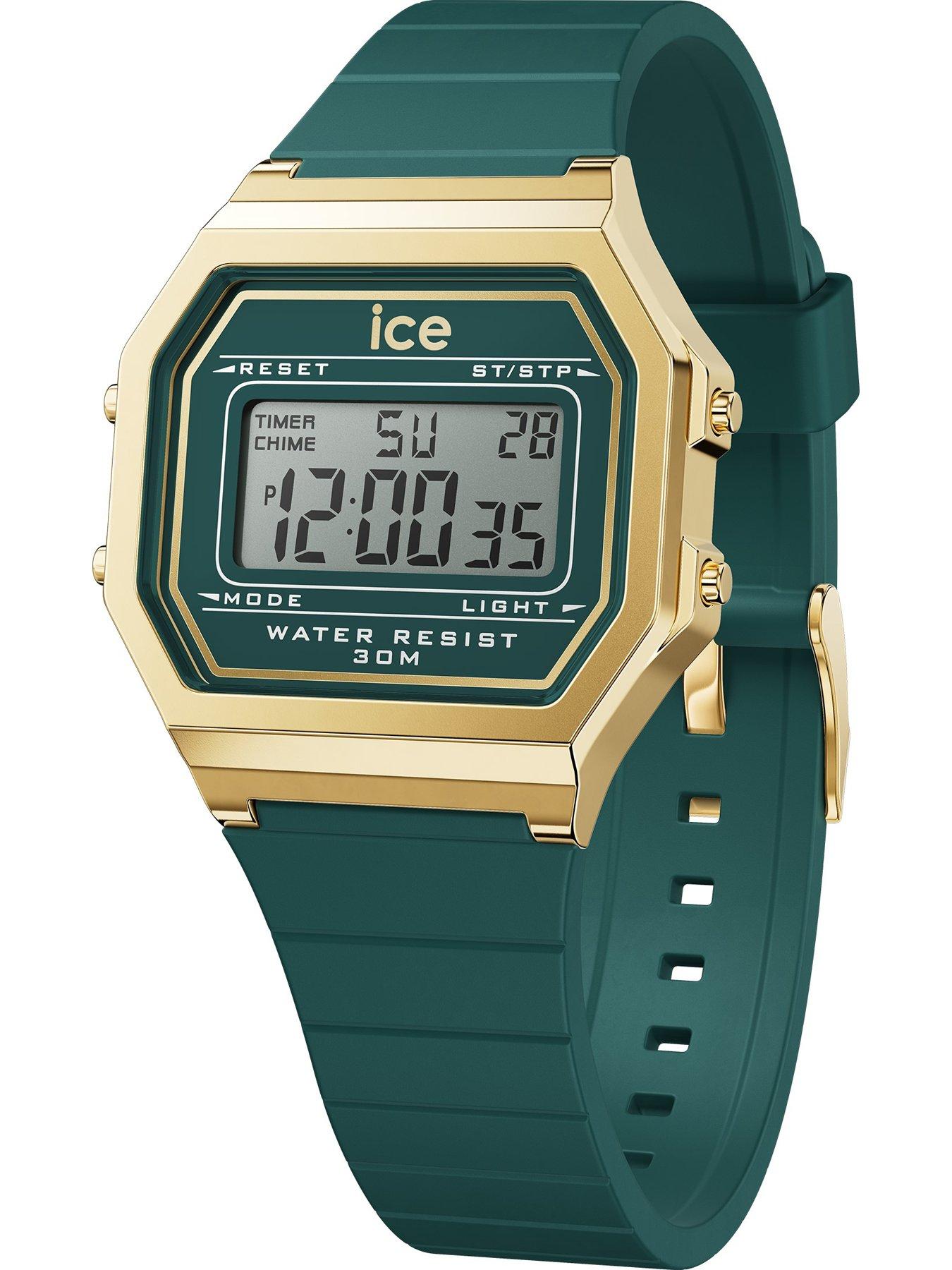  image of ice-watch-retro-digi-green-silcone-strap-32mm-digital-watch