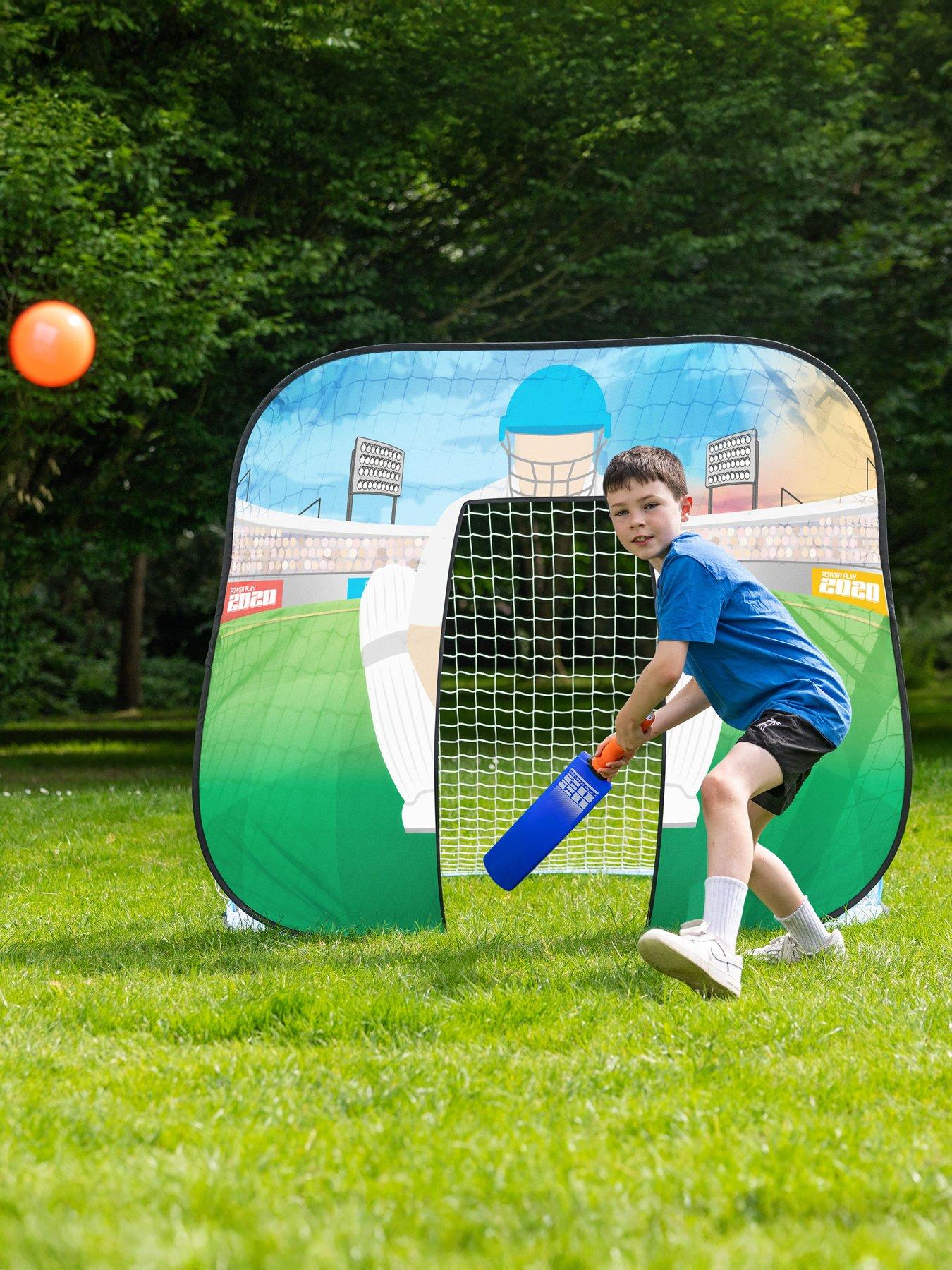 Powerplay 2 in 1 Pop Up Football Goal  &  Cricket Wicket Keeper for Kids