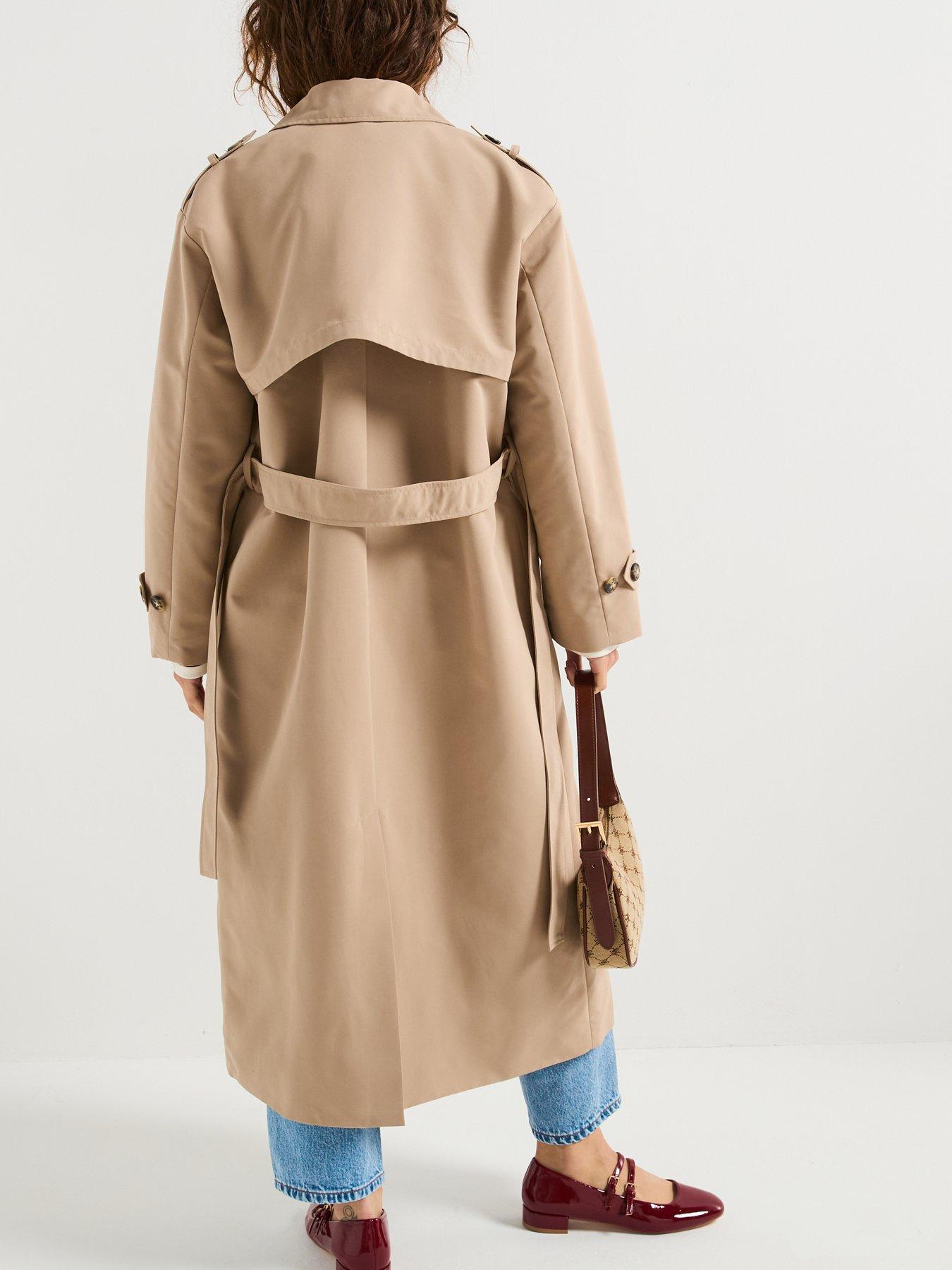  image of vero-moda-longline-trenchcoat-beige