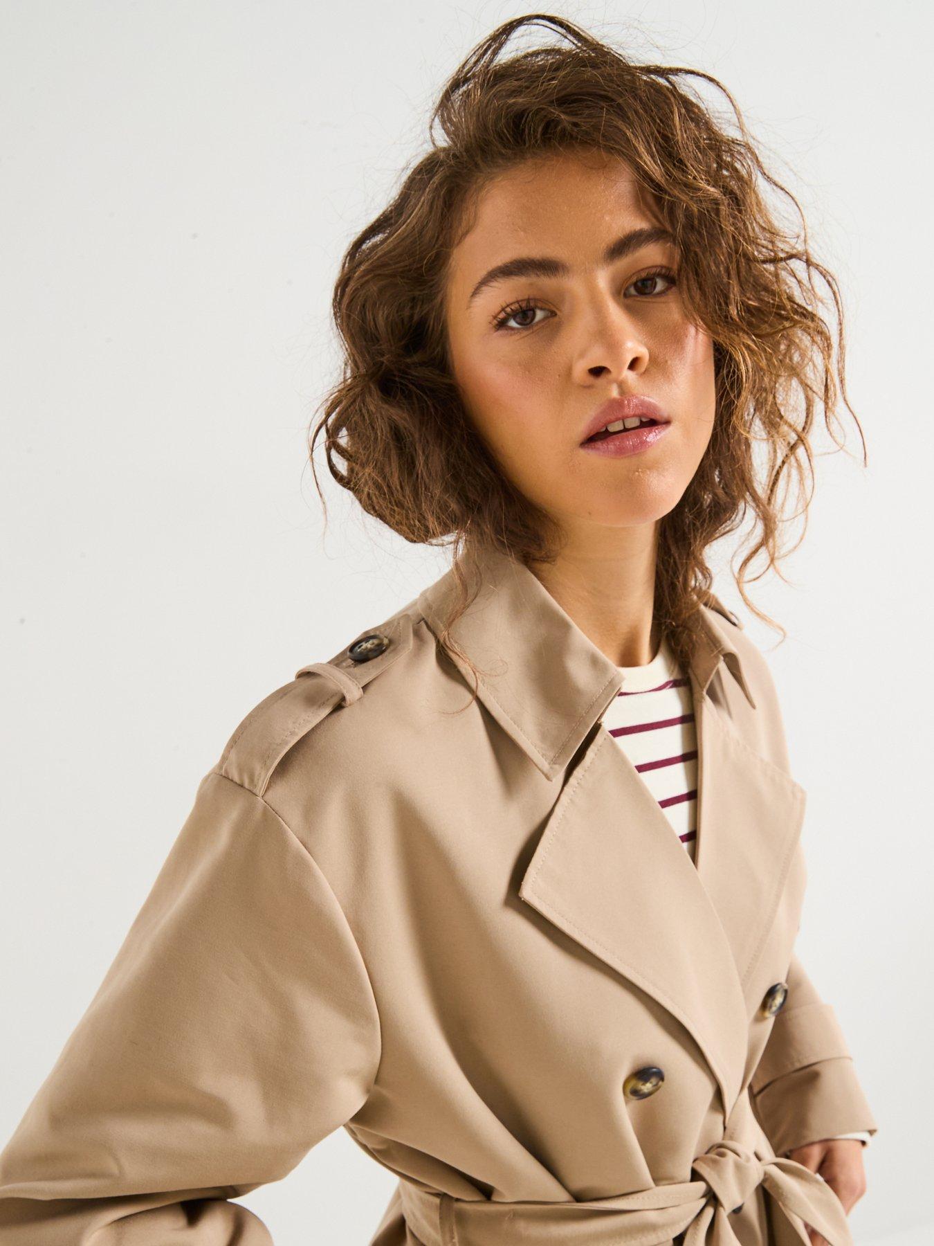  image of vero-moda-longline-trenchcoat-beige