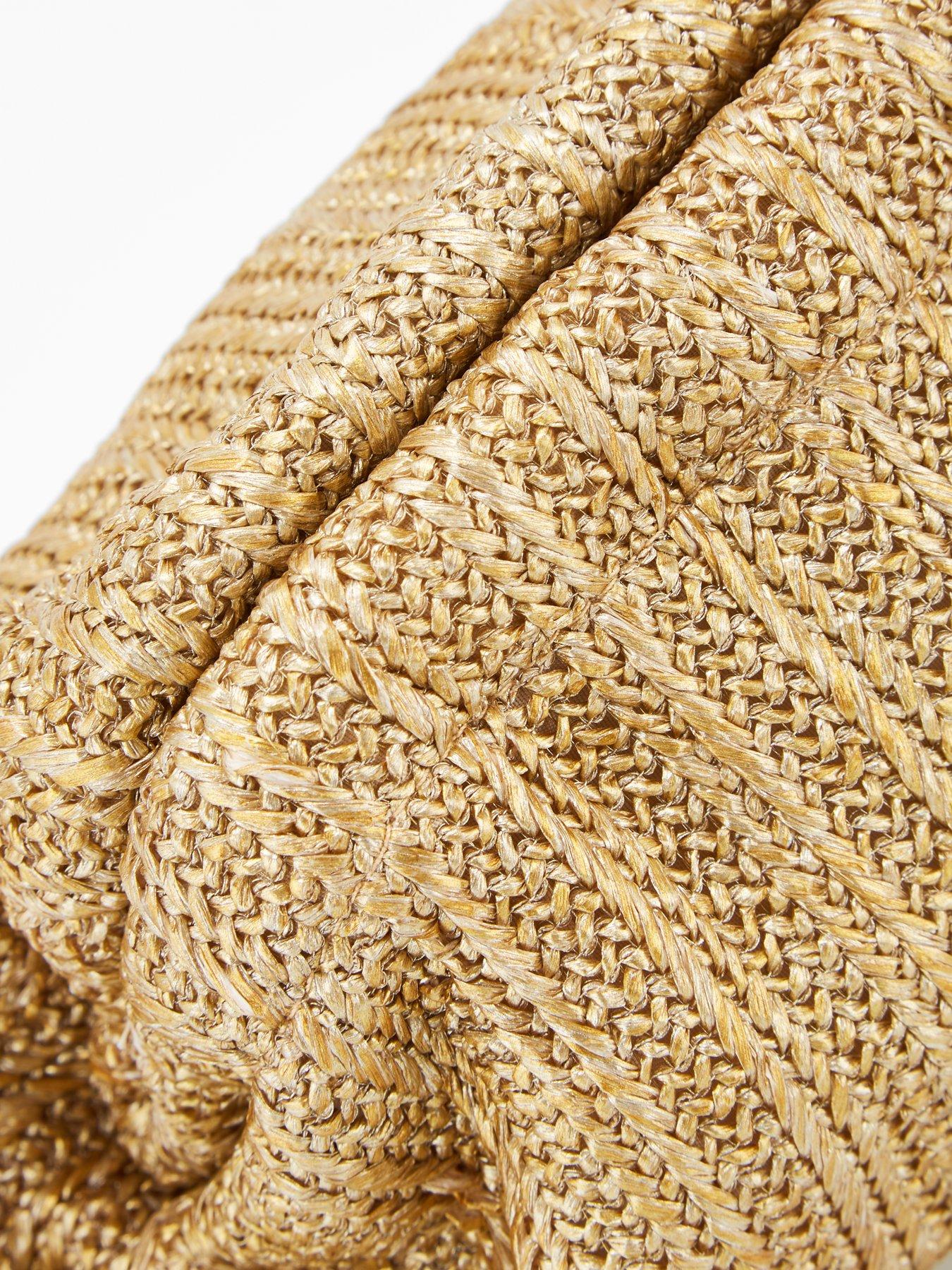  image of south-beach-metallic-dumpling-clutch-gold