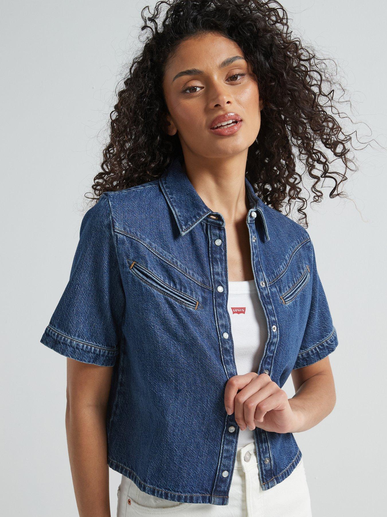 Image 1 of 6 of Levi's Rinoa Camp Shirt - Sledge Sister - Blue