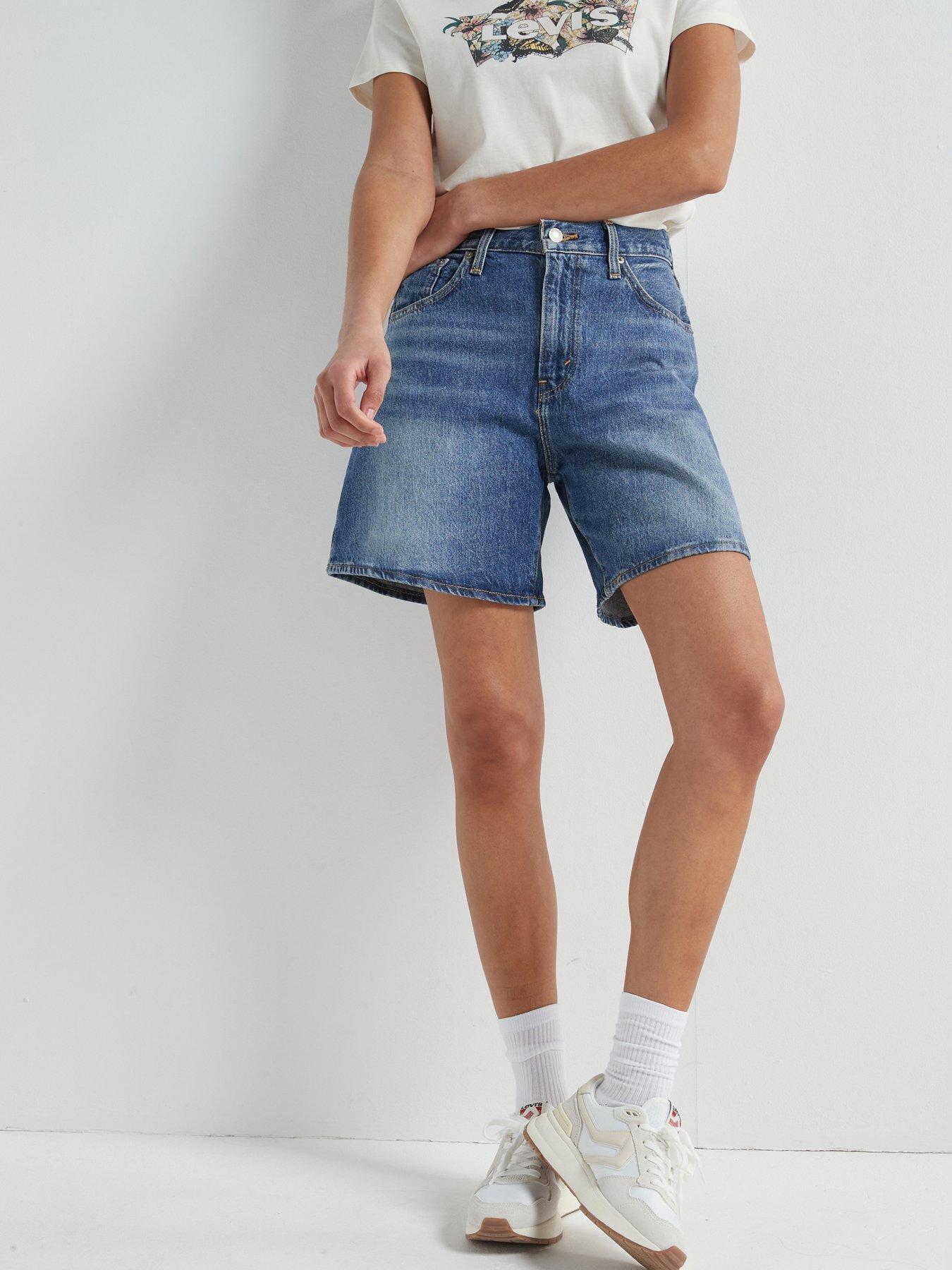  image of levis-high-rise-baggy-shorts-worn-memory-short