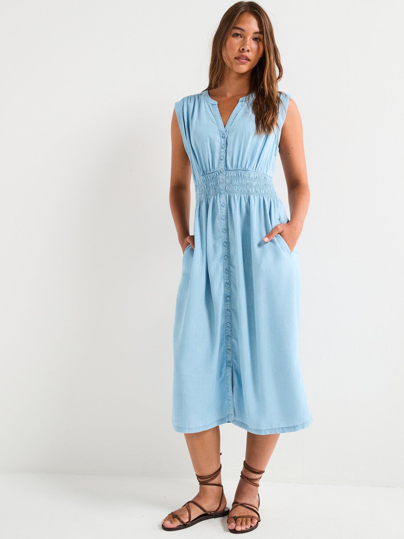 Image 1 of 4 of Levi's Bettina Dress - Da4et Cloud 9.5 Indigo Tencel