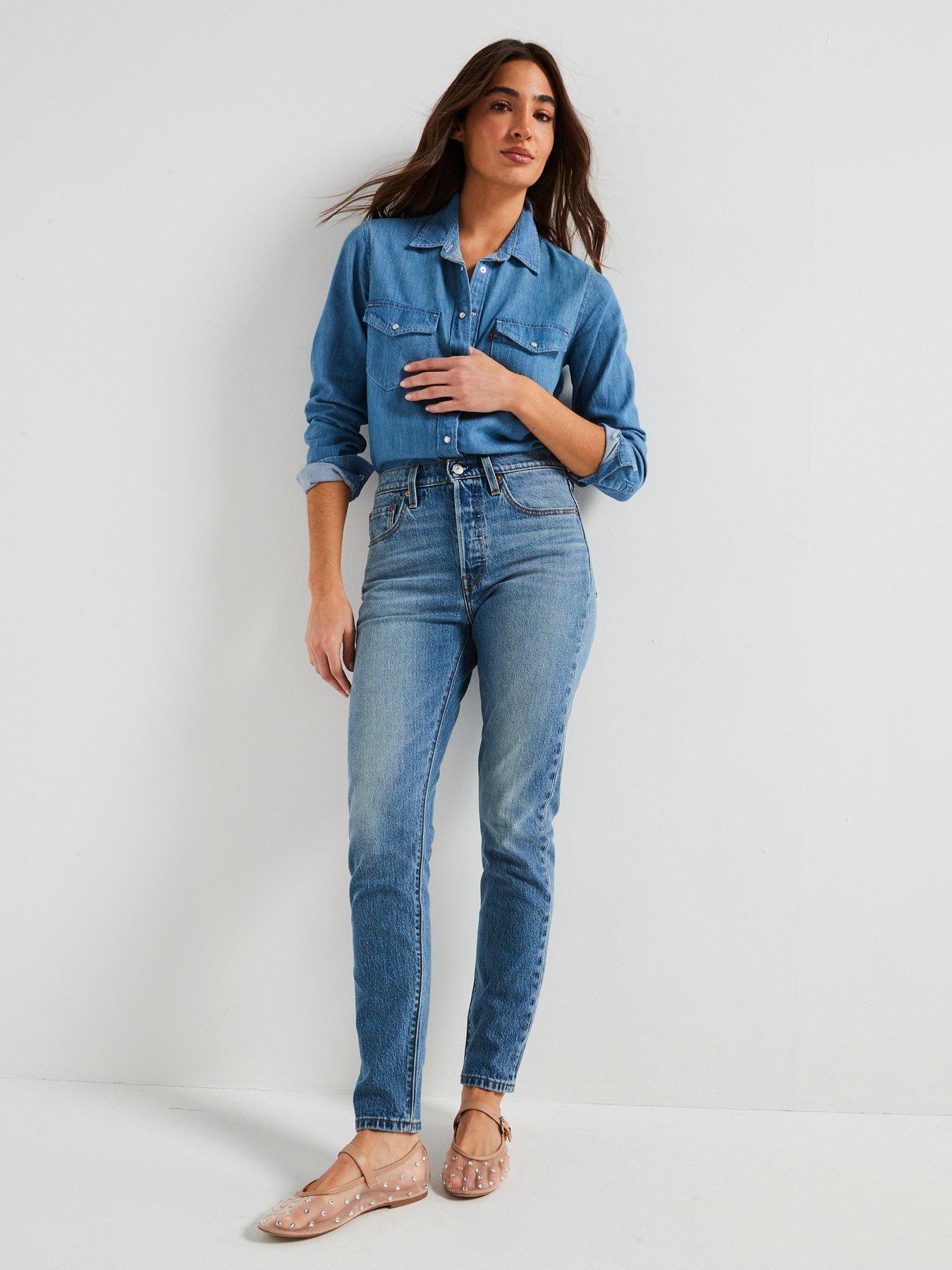  image of levis-iconic-western-linen-denim-shirt-blue