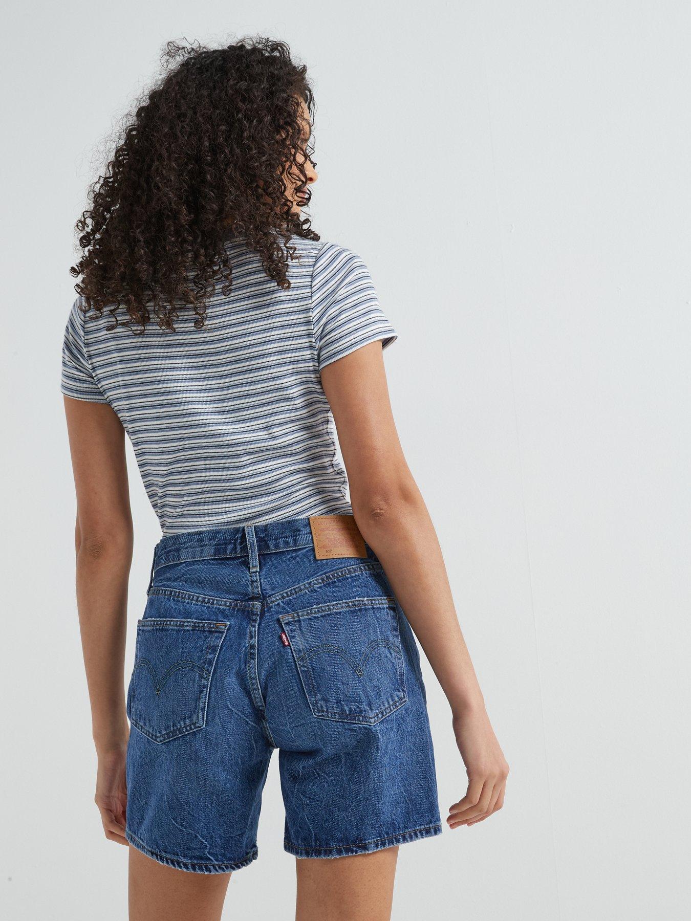  image of levis-501reg-mid-thigh-shorts-blue-beauty