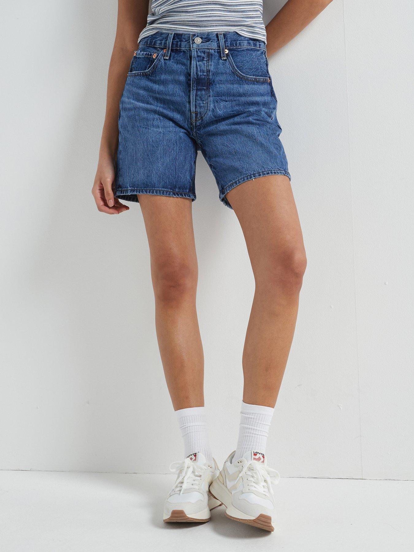 image of levis-501reg-mid-thigh-shorts-blue-beauty