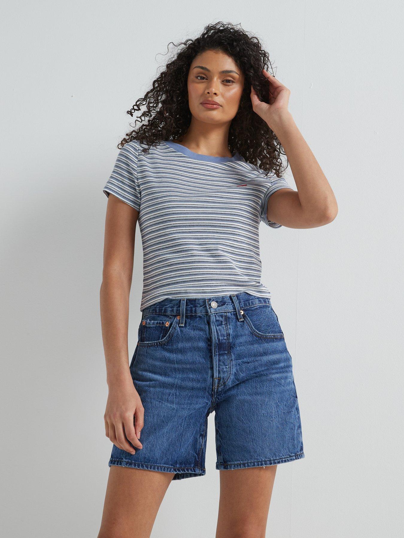  image of levis-501reg-mid-thigh-shorts-blue-beauty