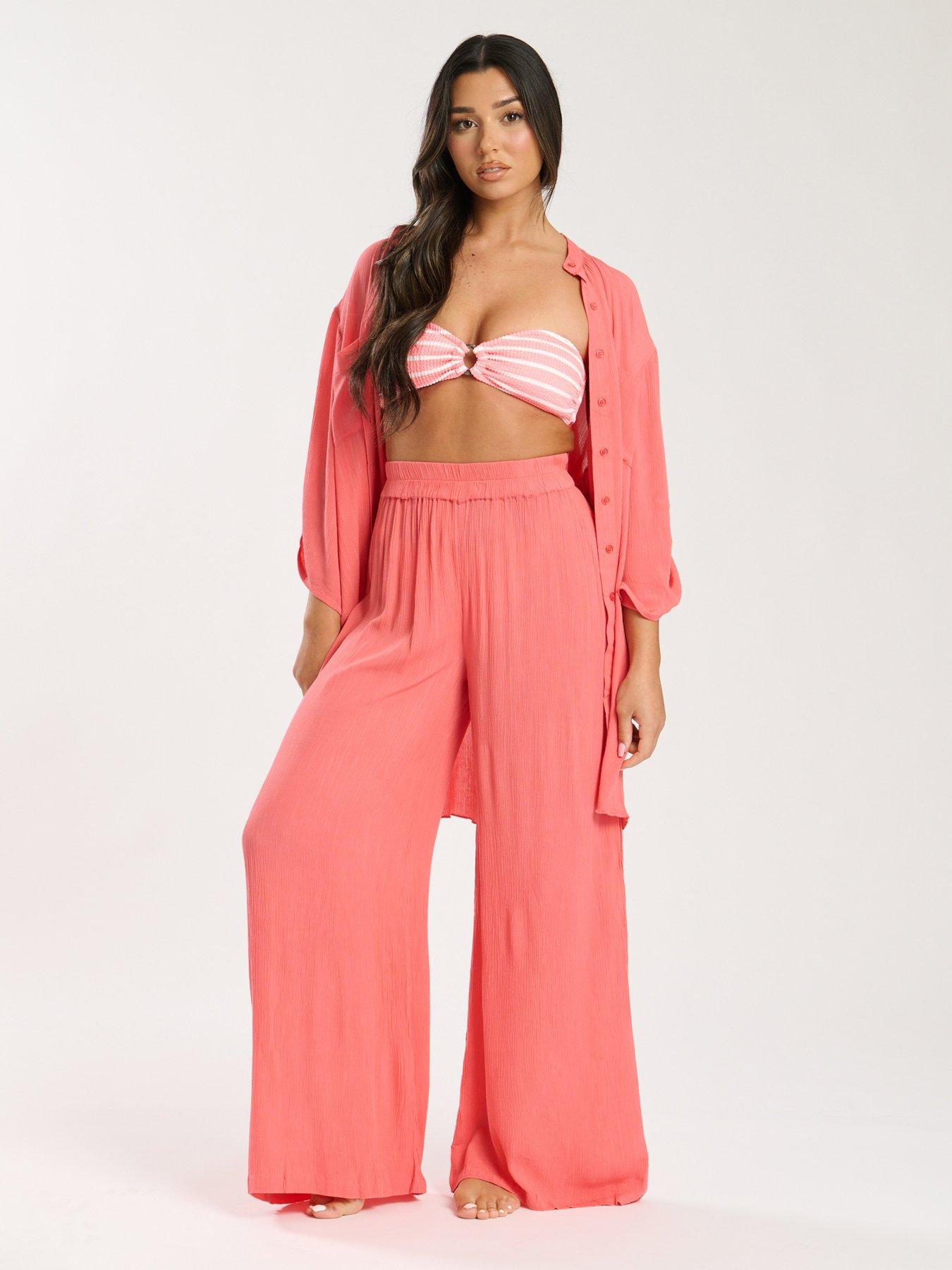 south-beach-crinkle-vicose-wide-leg-trousers-orange