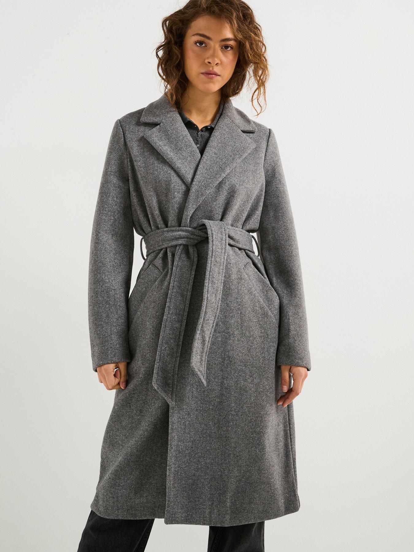 undefined Longline Coat - Grey