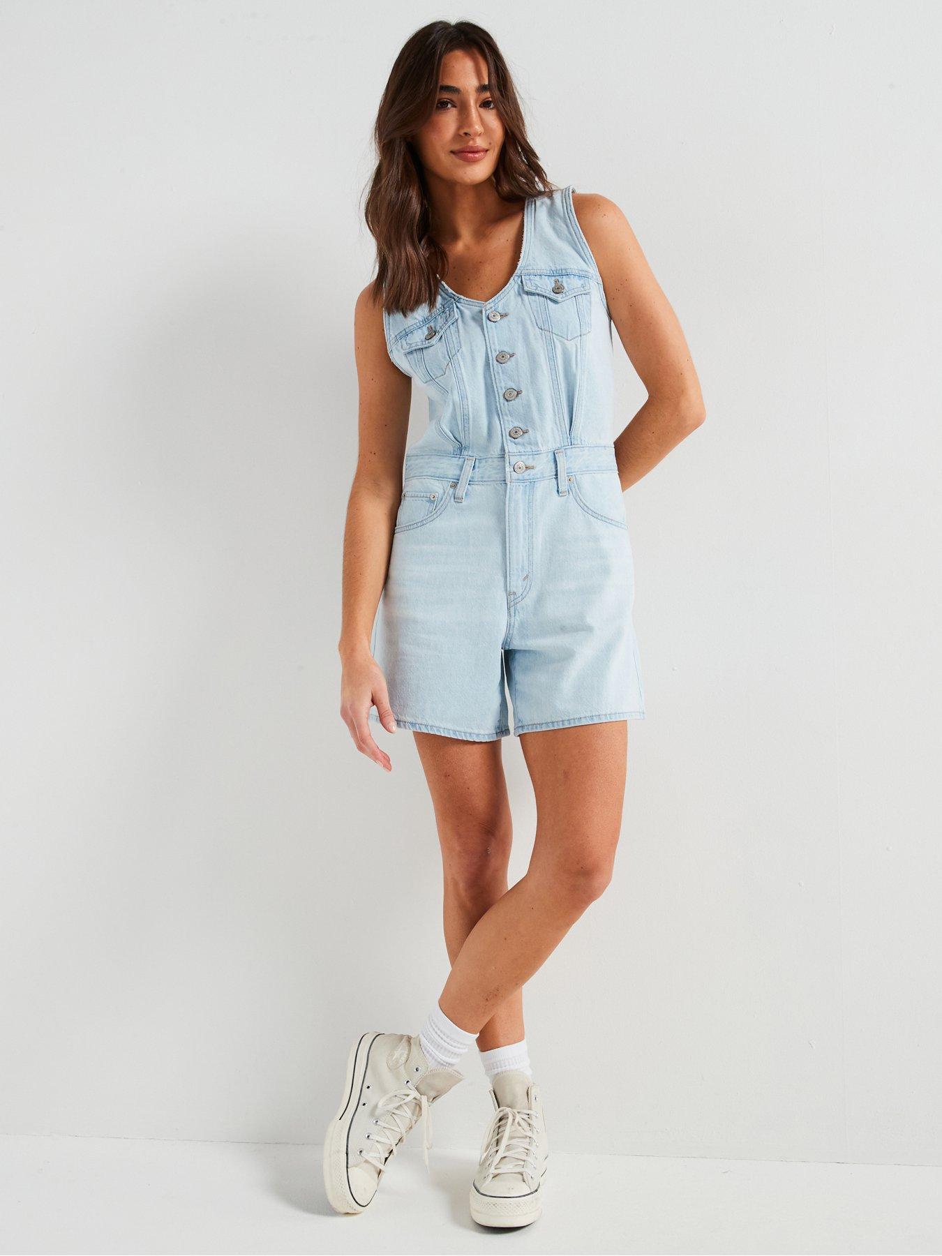 undefined Vest Romper - Rom Com - Blue