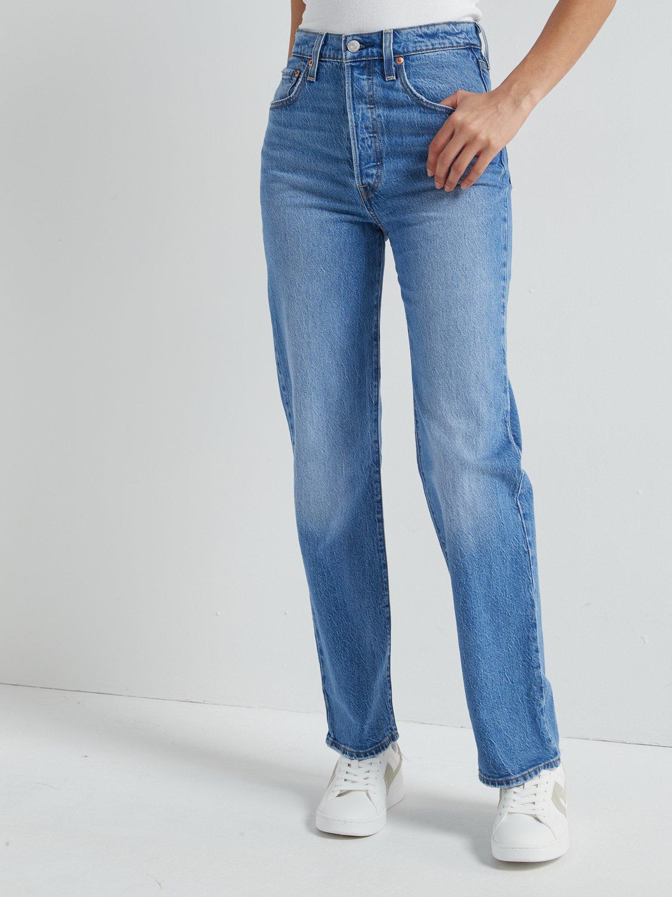 undefined Ribcage Straight Ankle Jeans - Dance Around Blue