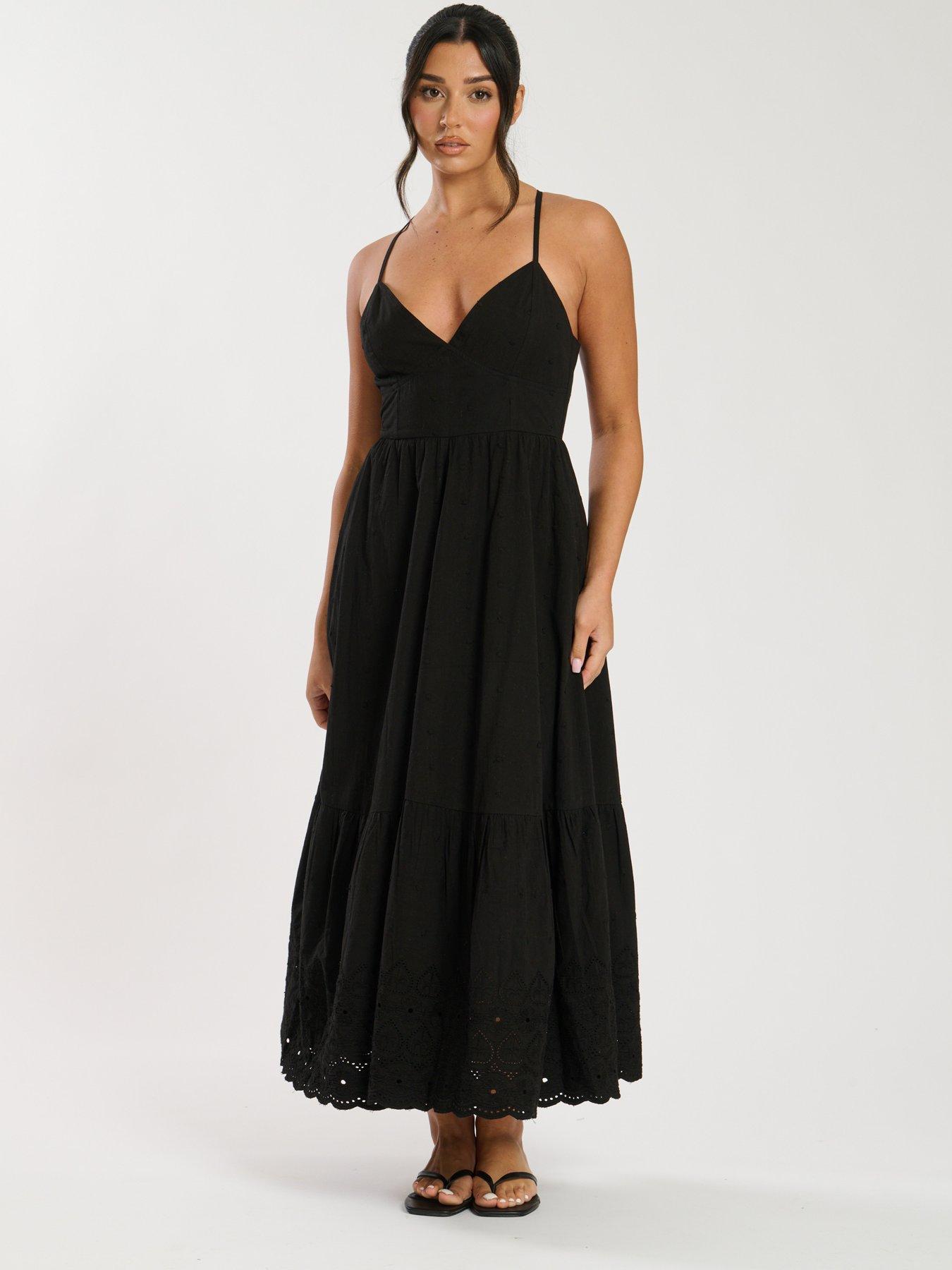 south-beach-dobby-broderie-strappy-back-midi-dress-black