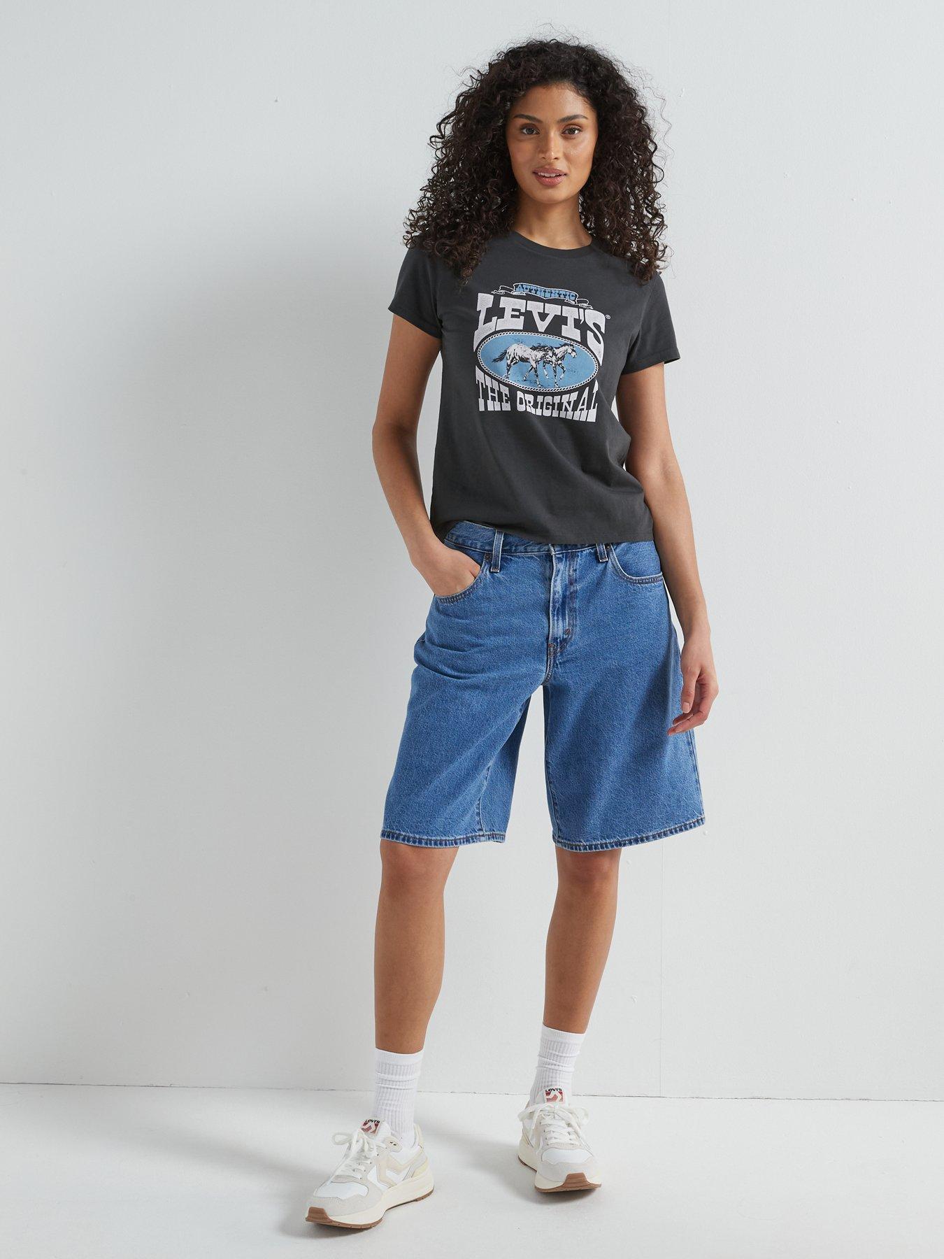  image of levis-perfect-t-shirt-levis-horse-poster-pirate-black