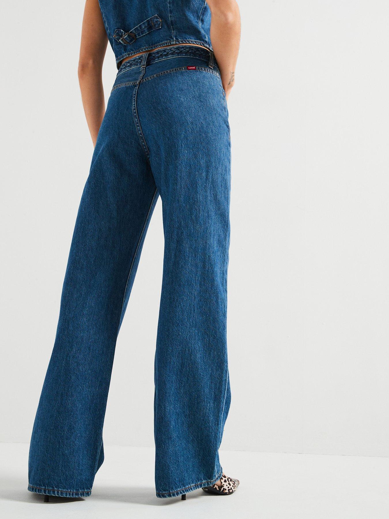 Image 2 of 6 of Levi's Ribcage Wide-leg Braided Jeans - Big Yikes&nbsp;- Blue