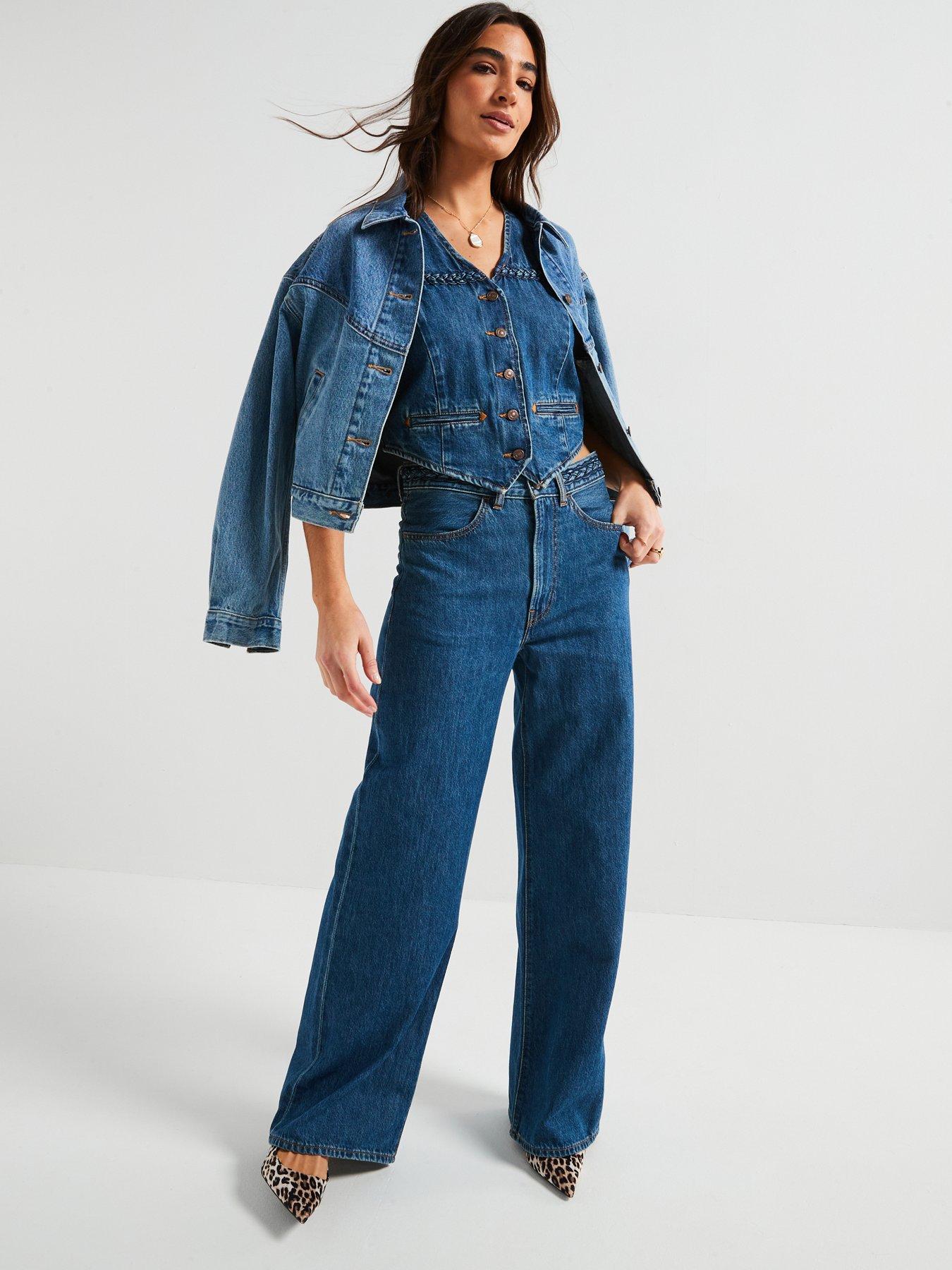 Image 6 of 6 of Levi's Ribcage Wide-leg Braided Jeans - Big Yikes&nbsp;- Blue