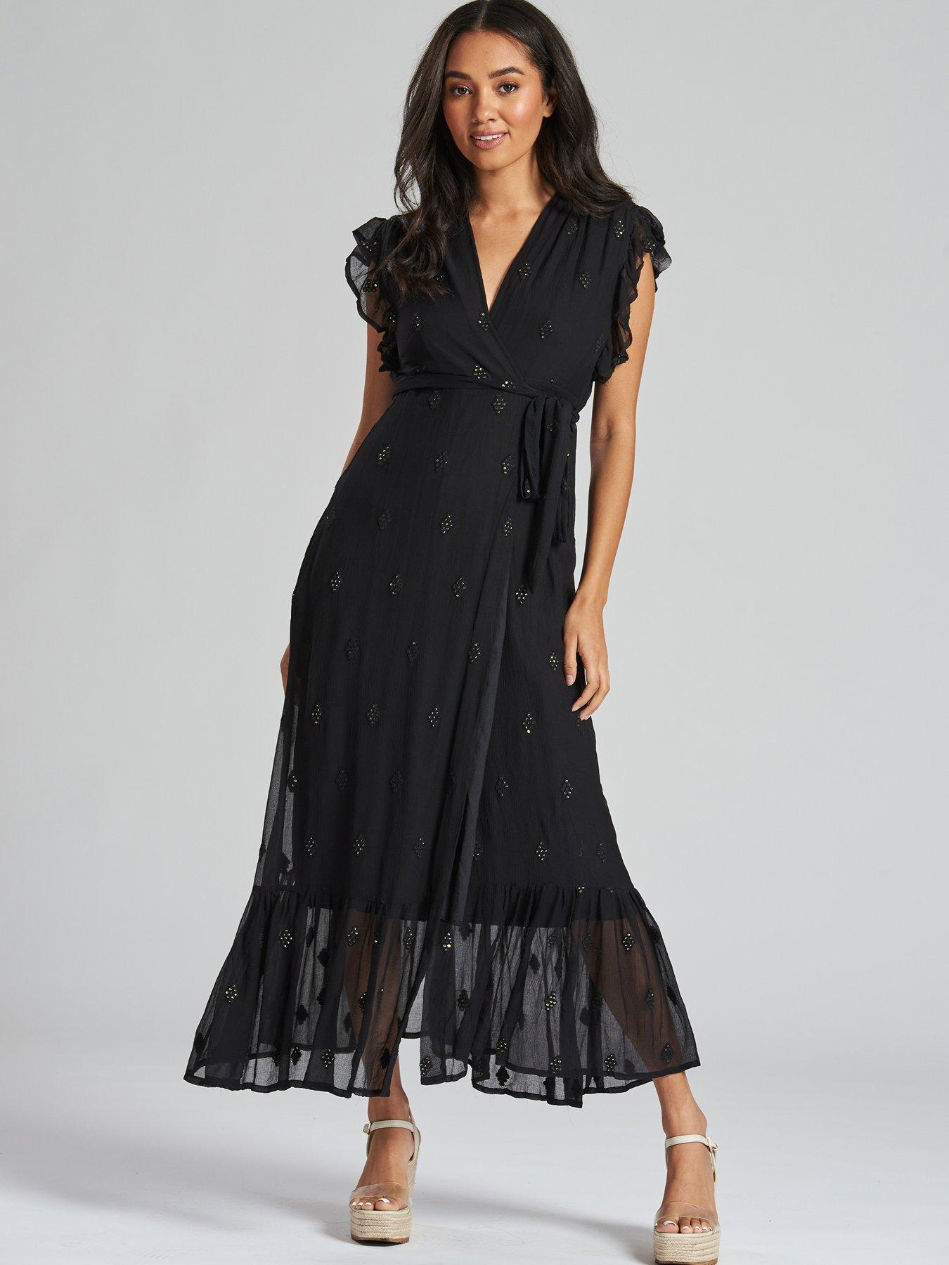 south-beach-sequin-detail-wrap-midi-dress-black