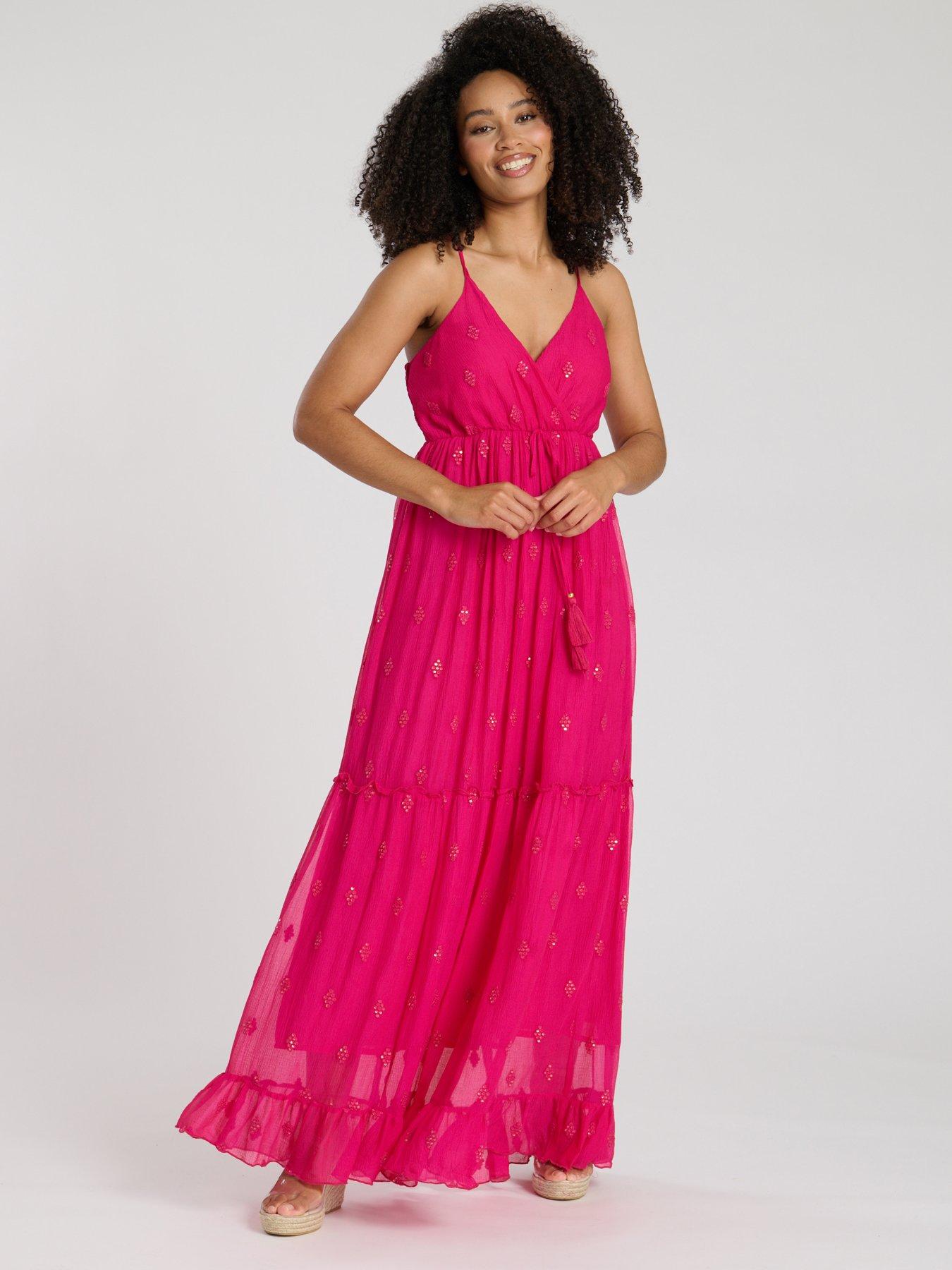 south-beach-sequin-detail-cami-maxi-dress-pink