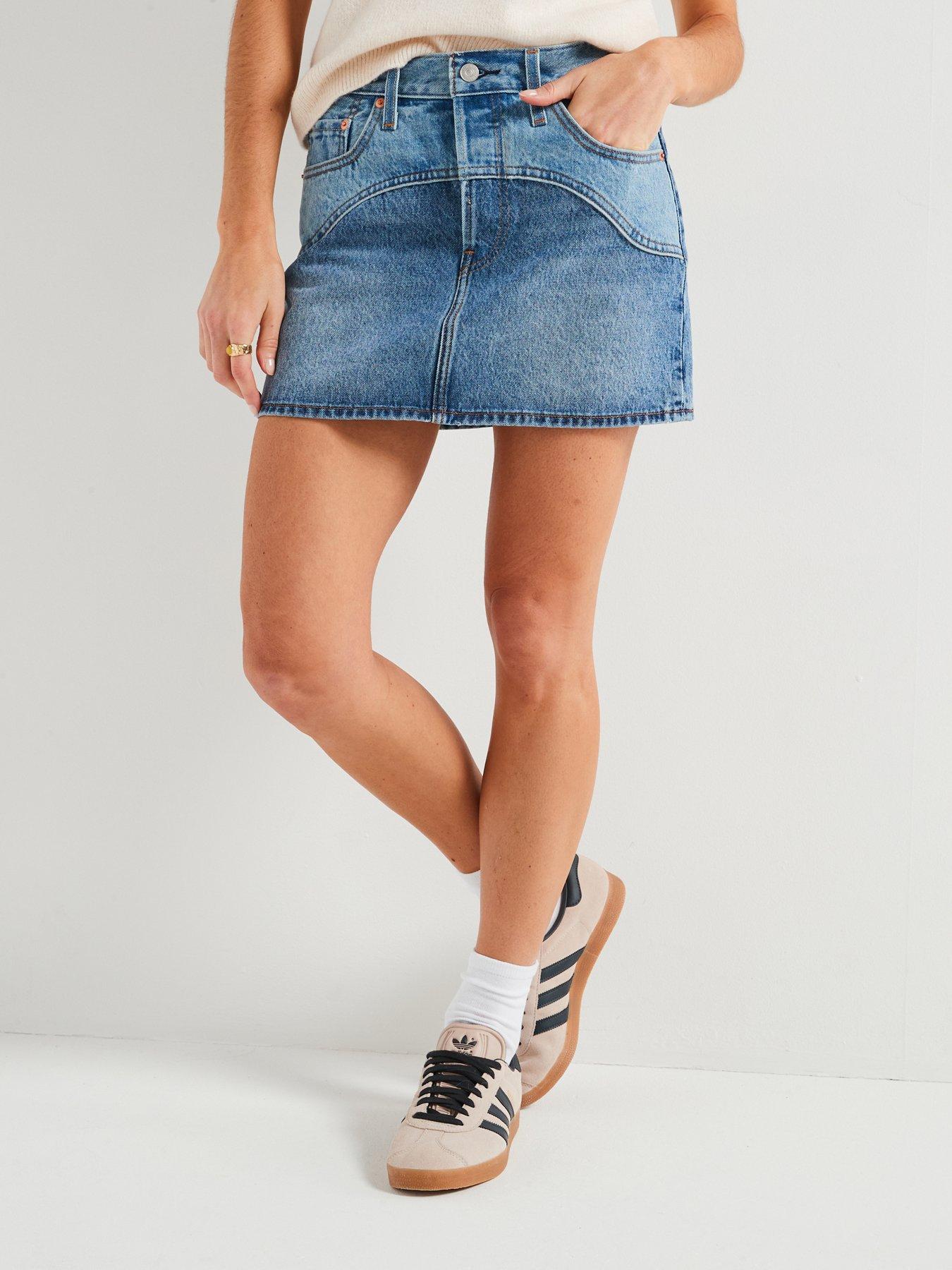  image of levis-western-icon-skirt-ironic-iconic-skirt