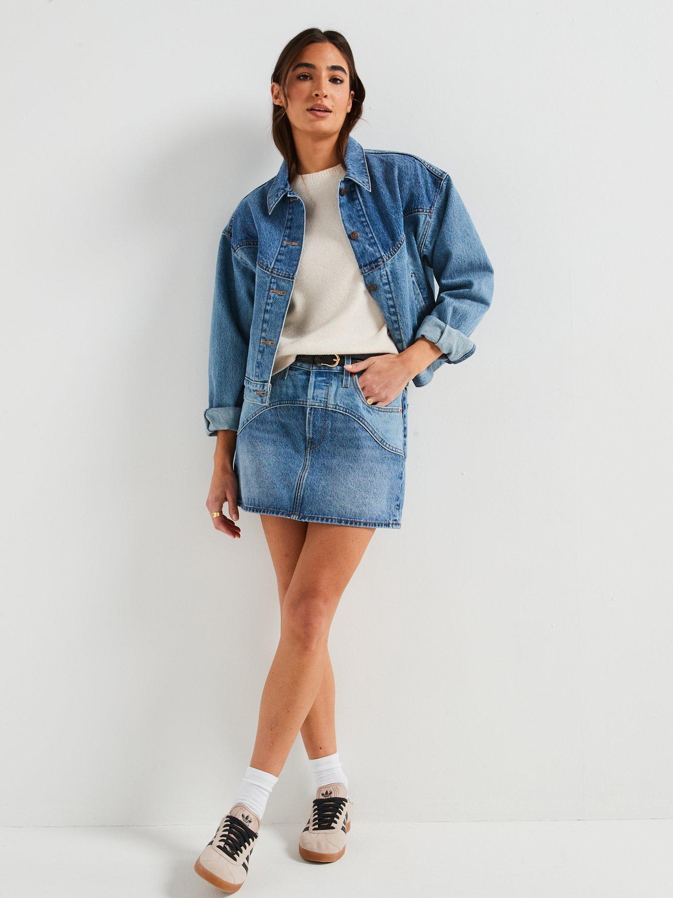  image of levis-western-icon-skirt-ironic-iconic-skirt