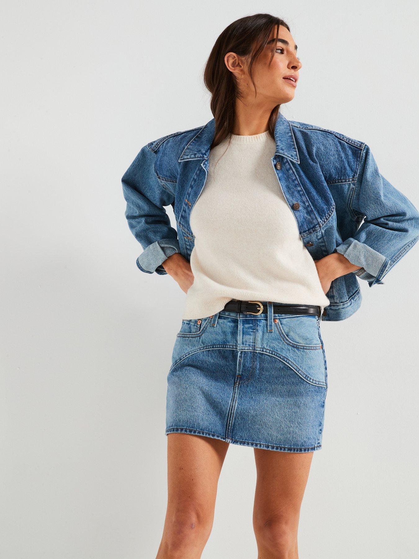  image of levis-western-icon-skirt-ironic-iconic-skirt