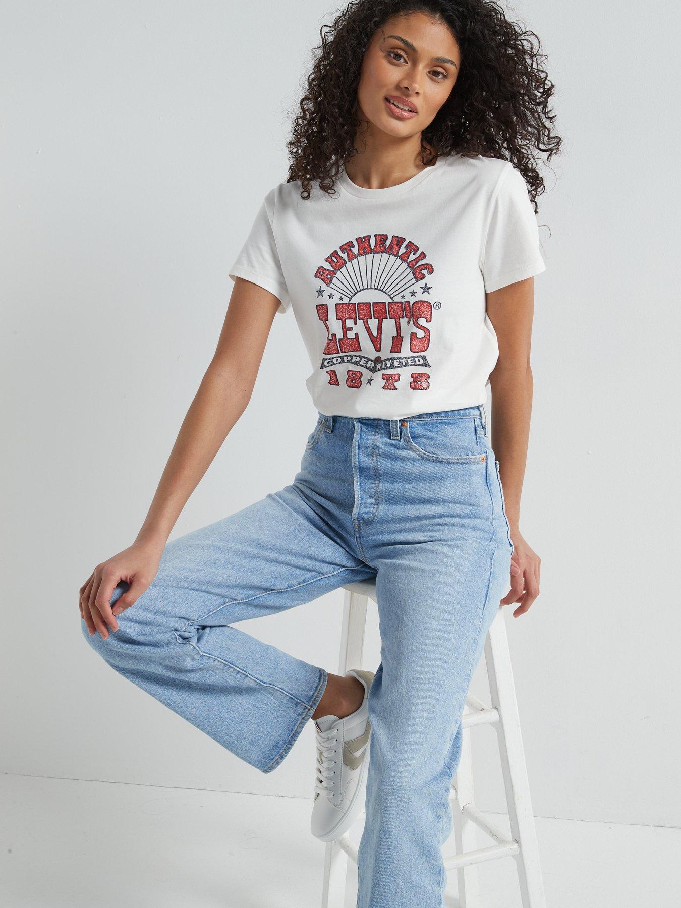 Levi's Ribcage Full-length Jeans Samba Tango Light Blue