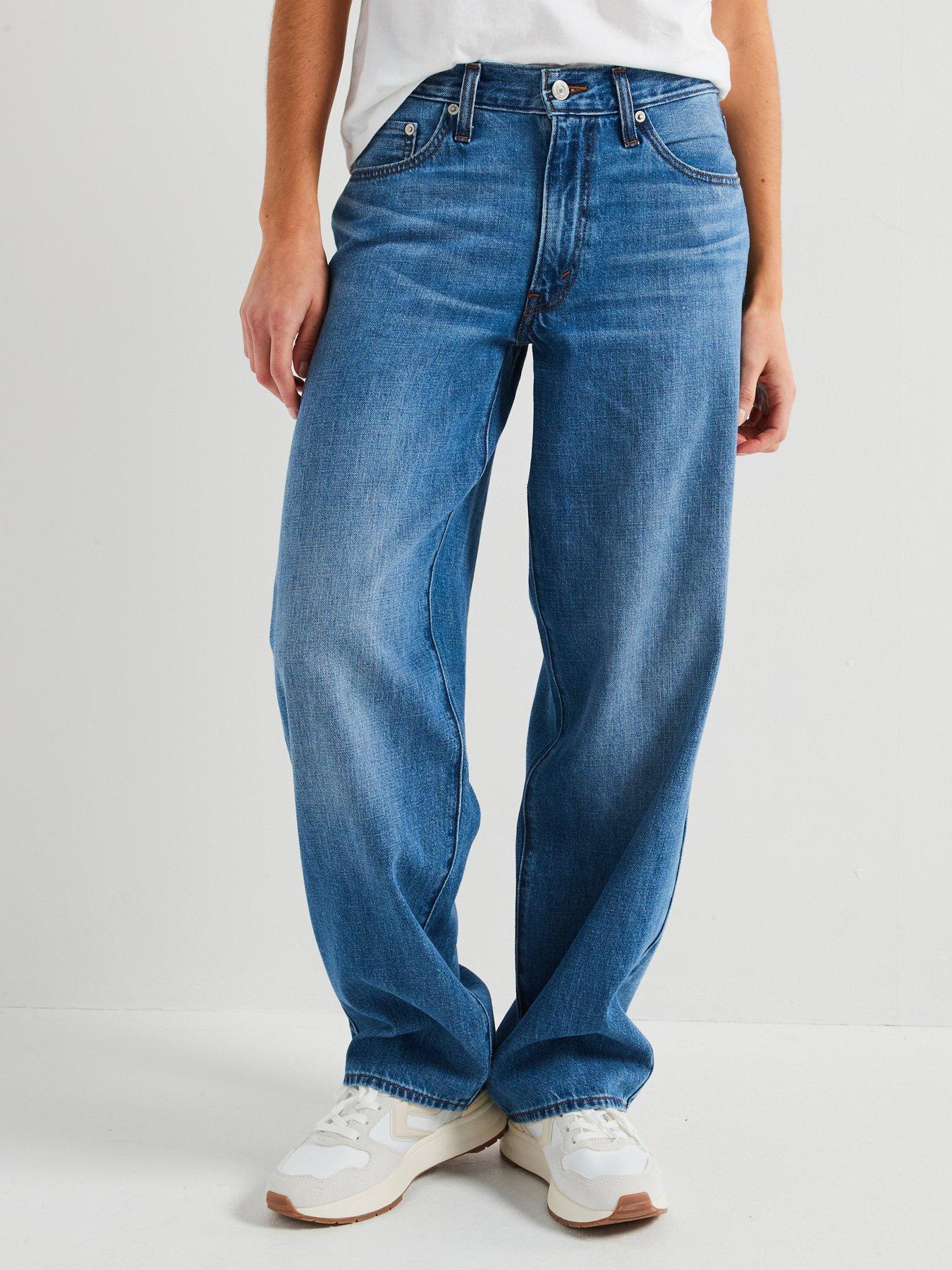  image of levis-baggy-dad-linen-denim-jeans-blue