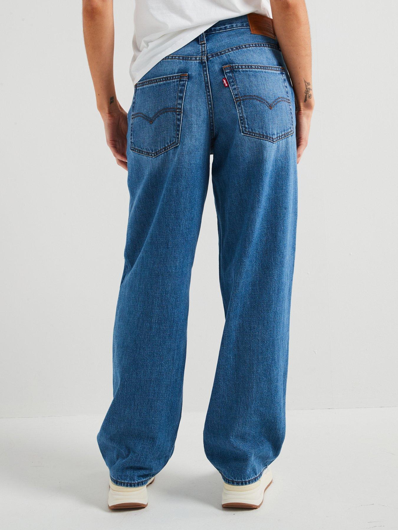  image of levis-baggy-dad-linen-denim-jeans-blue