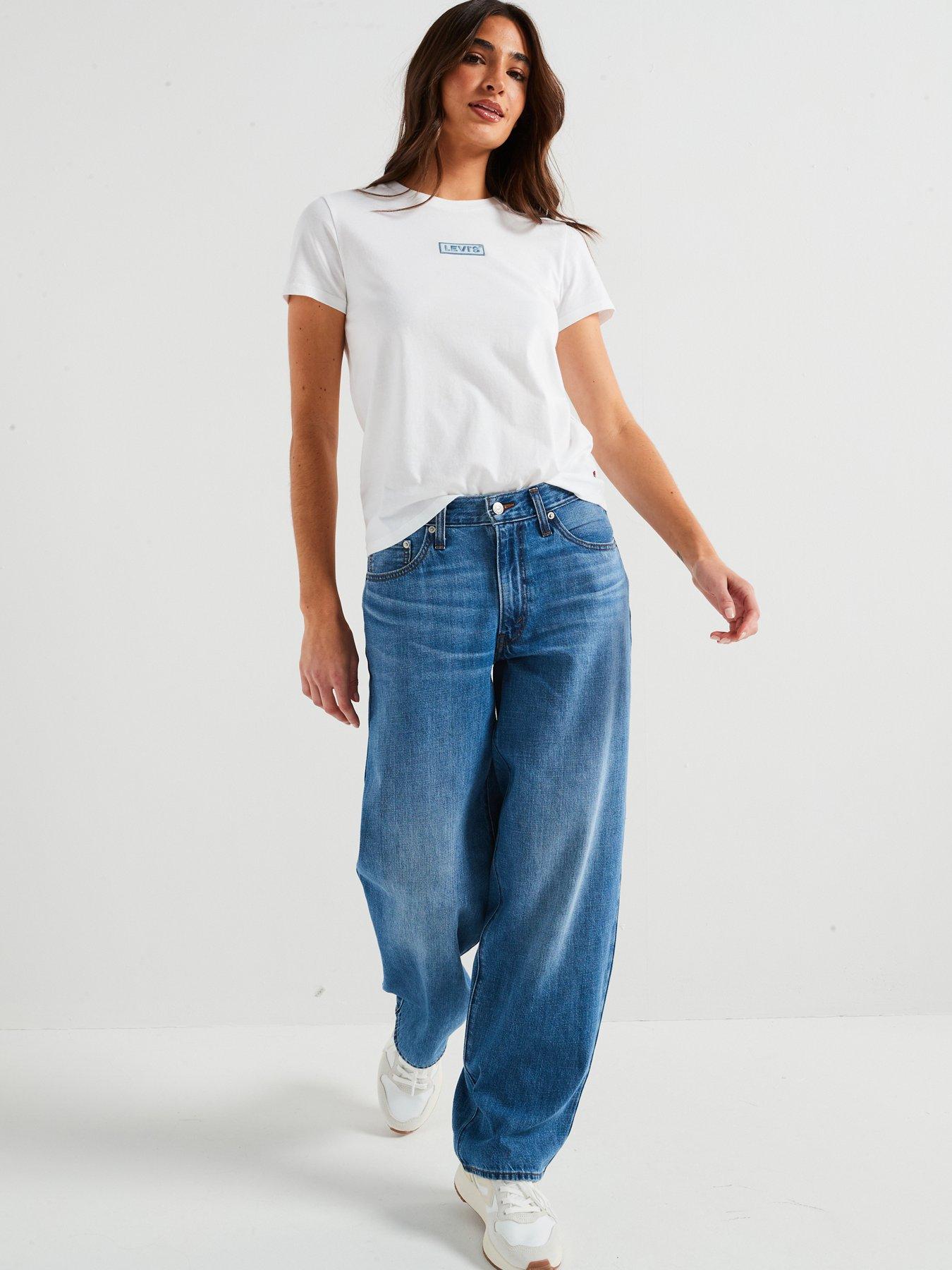 Image 3 of 6 of Levi's Baggy Dad Jeans - Heavy Check&nbsp;- Blue