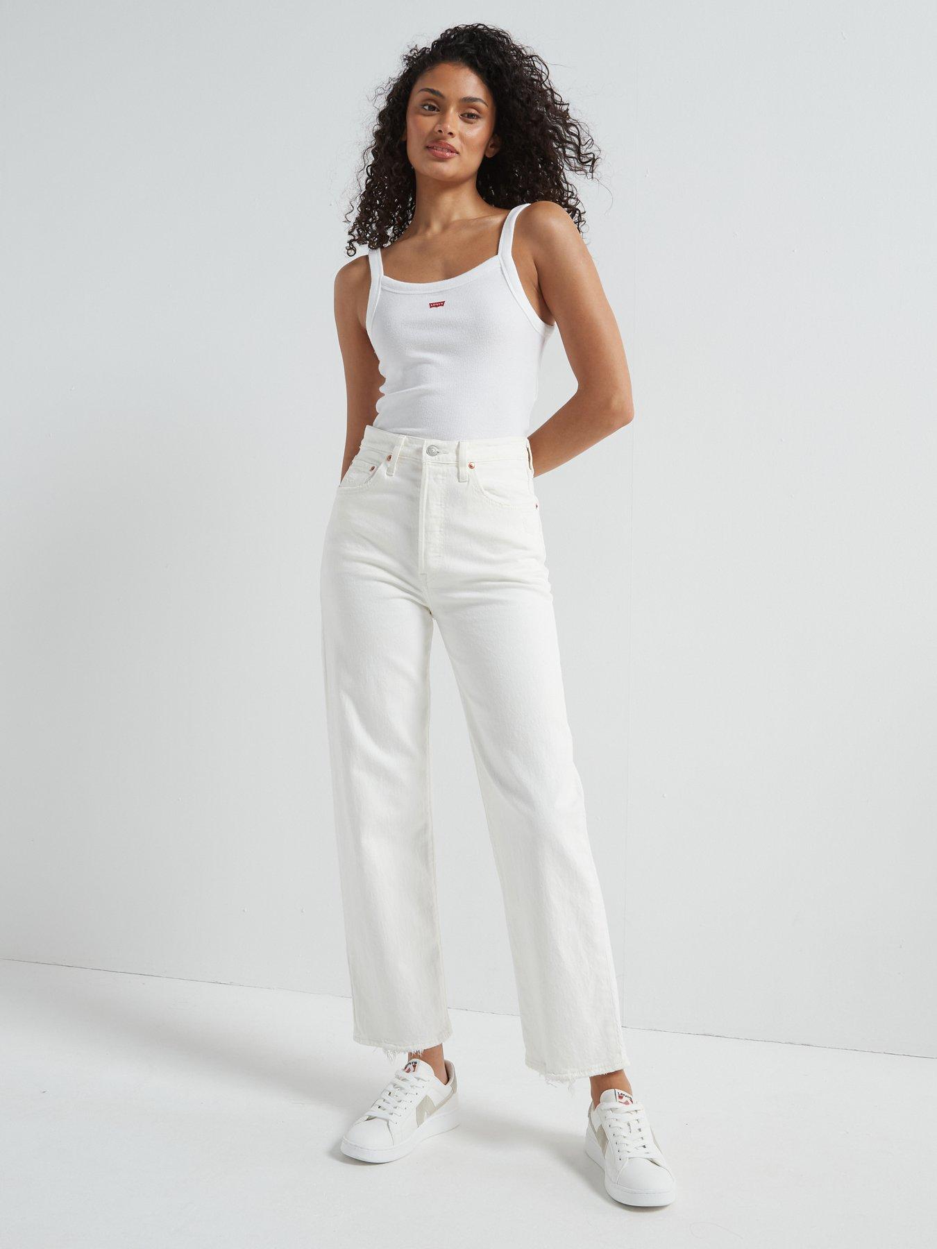 Image 3 of 5 of Levi's Essential Sporty Tank - White + Cotton