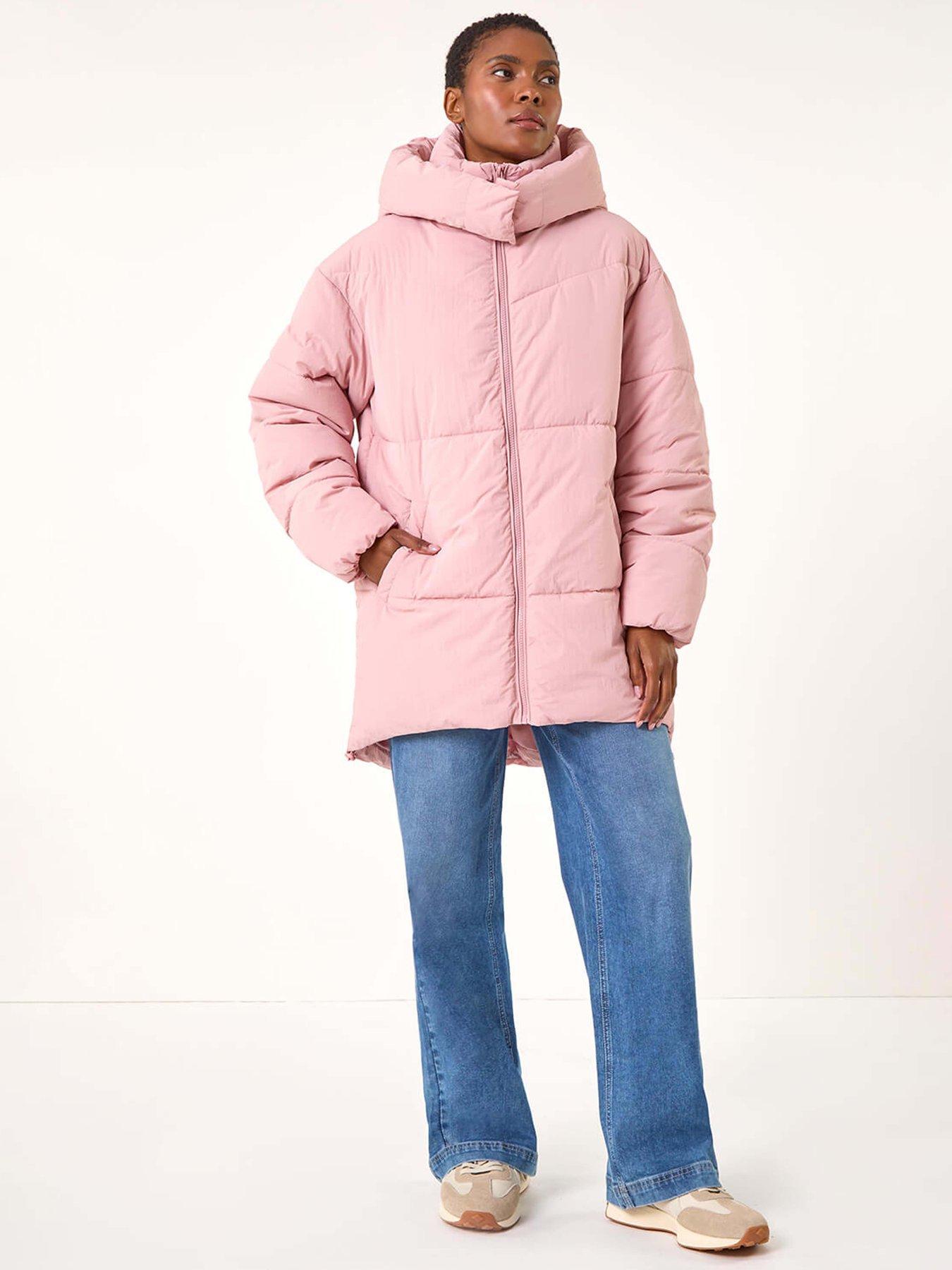  image of roman-oversized-padded-hooded-coat-pink