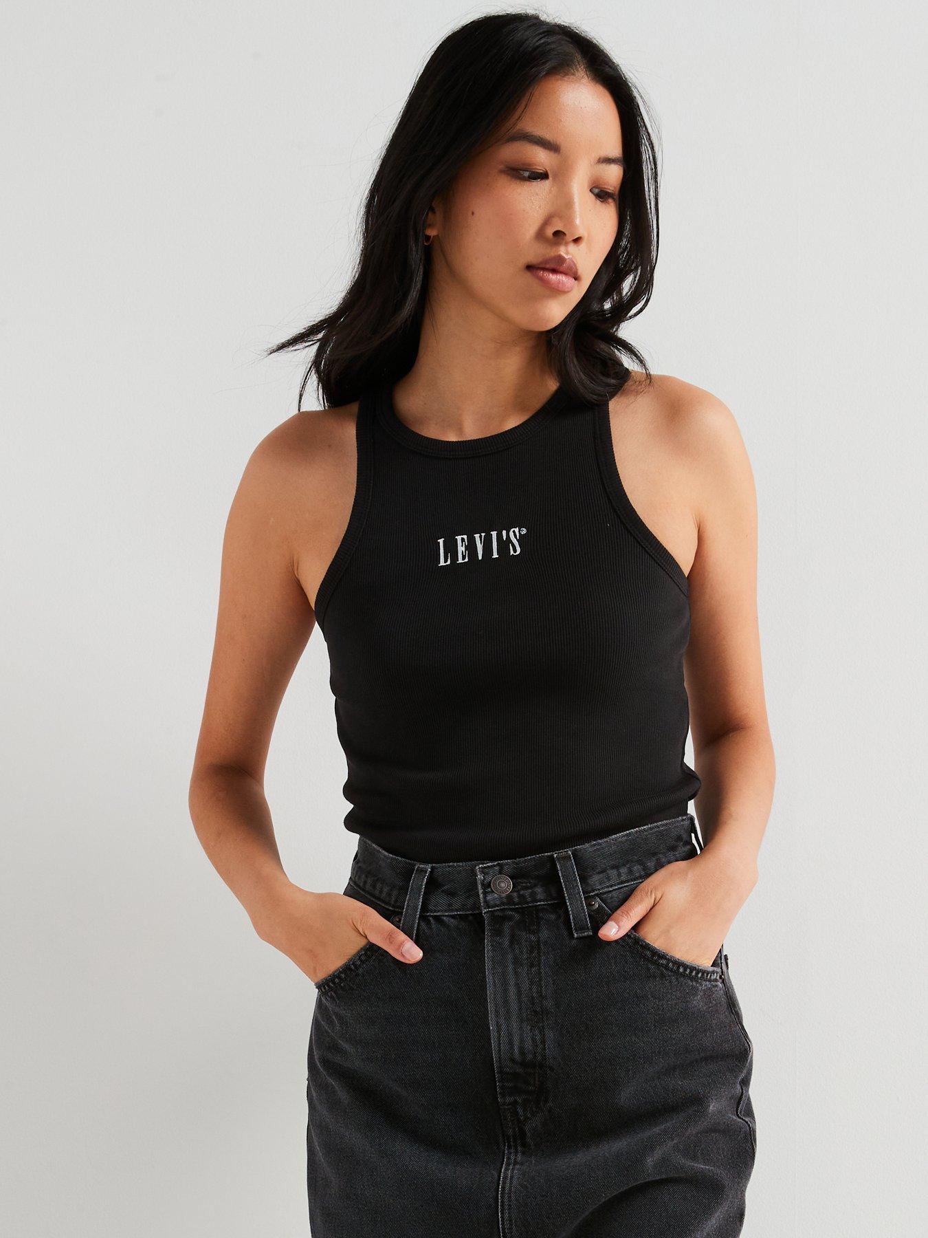 Image 1 of 6 of Levi's Graphic Gemini Tank - Tank Serif 1873 Caviar&nbsp;- Black