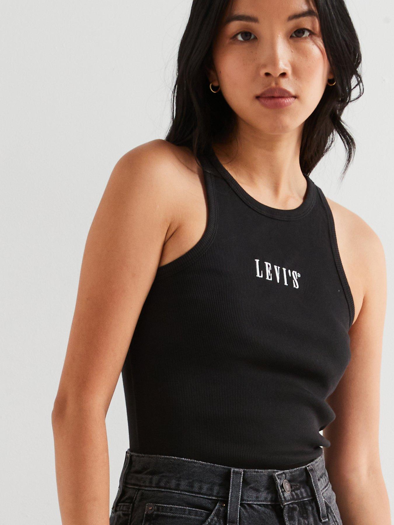 Image 4 of 6 of Levi's Graphic Gemini Tank - Tank Serif 1873 Caviar&nbsp;- Black