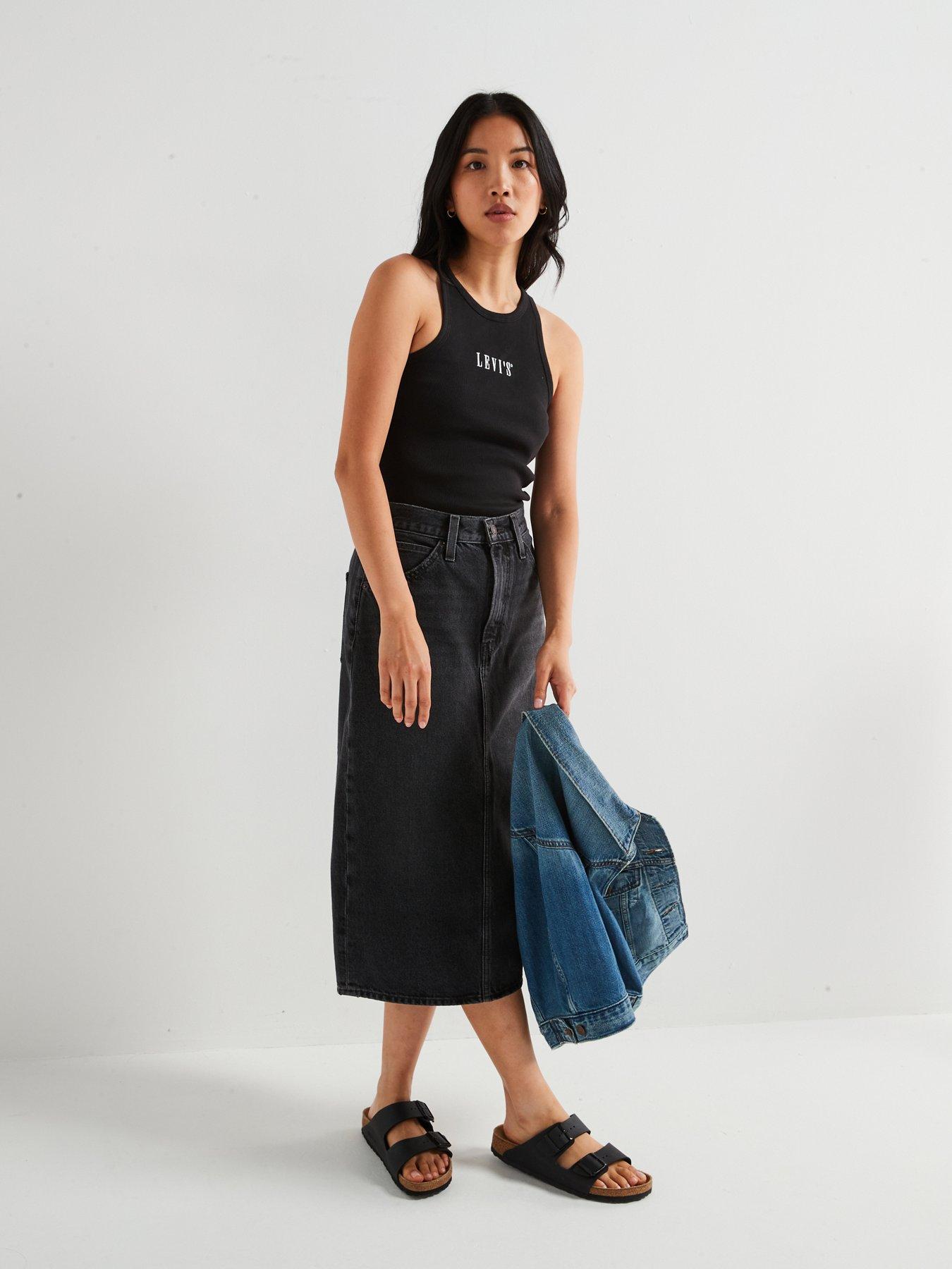 Image 5 of 6 of Levi's Graphic Gemini Tank - Tank Serif 1873 Caviar&nbsp;- Black