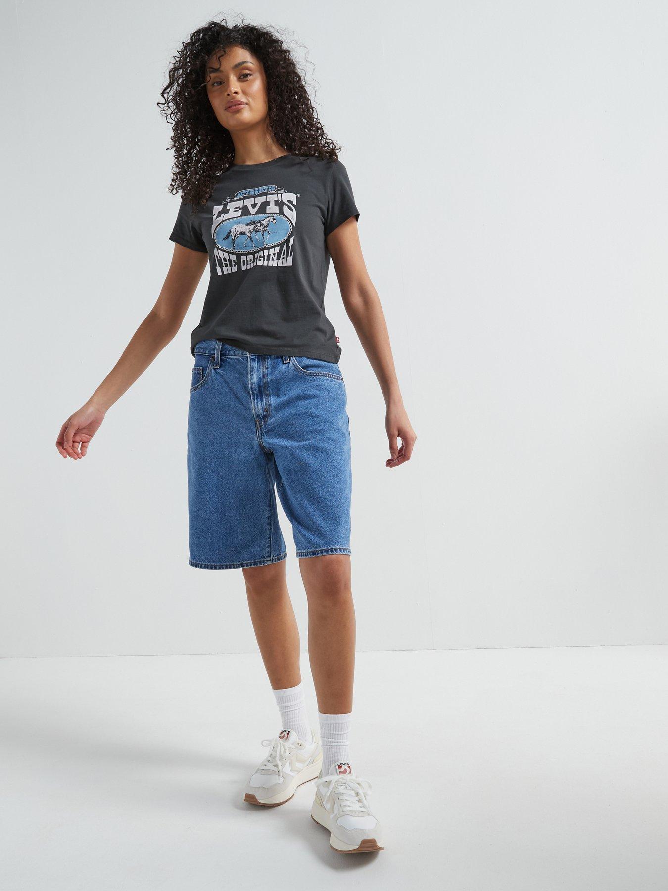 undefined Baggy Dad Jorts - Foolish Love - Blue