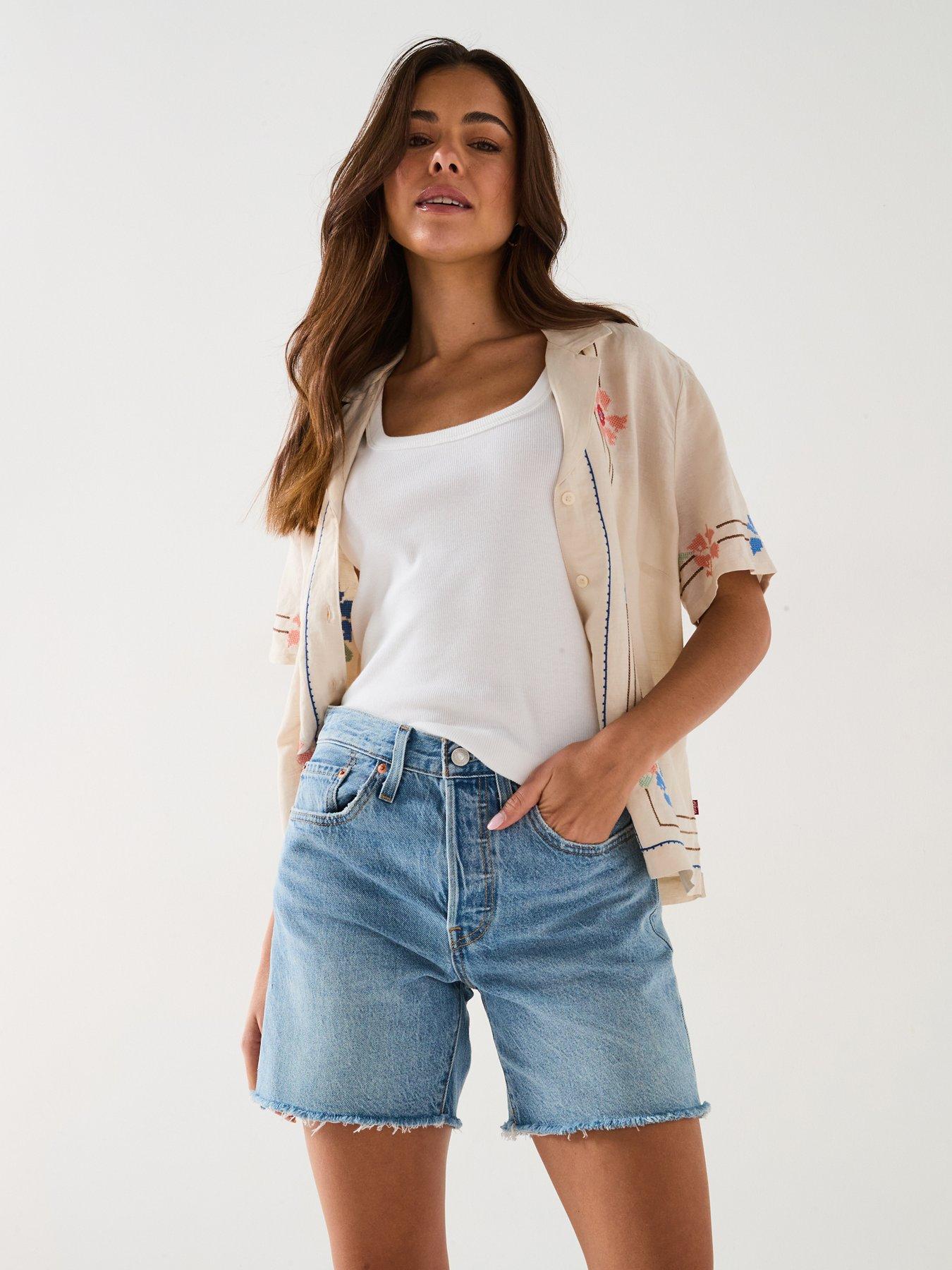 Levi's 501® Mid-thigh Shorts - Fun Flare Lightweight - Blue