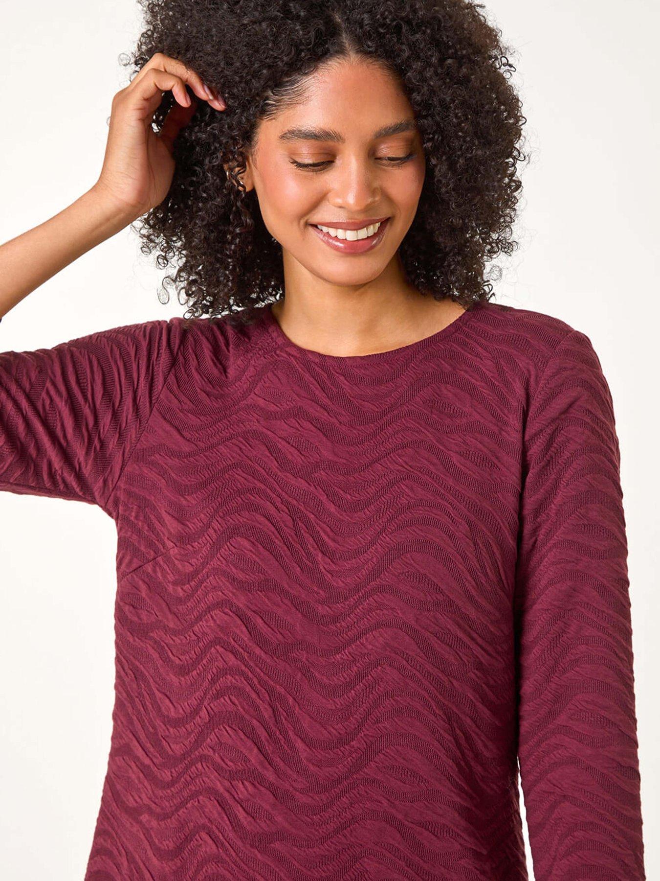  image of roman-wave-textured-stretch-a-line-dress-red