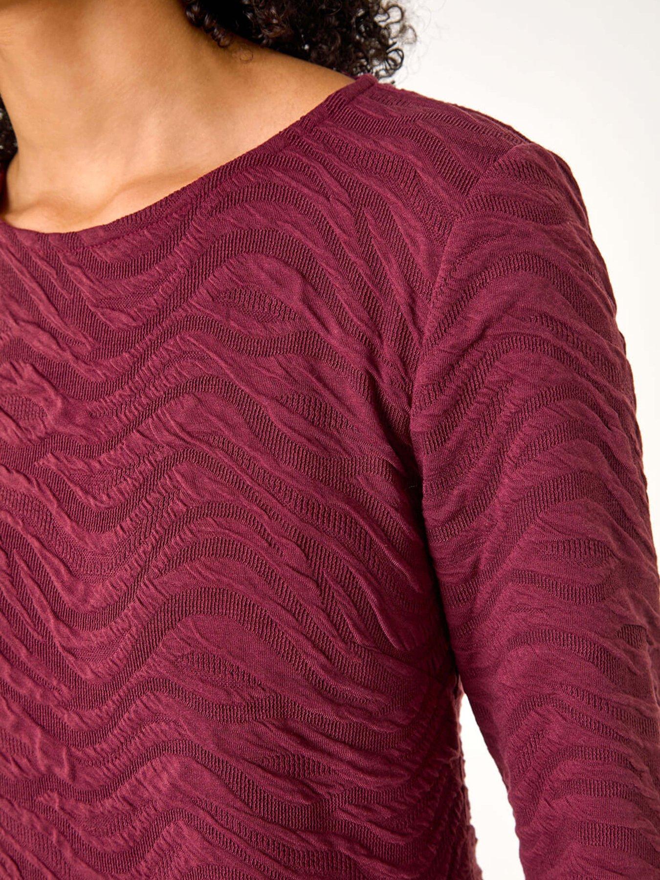  image of roman-wave-textured-stretch-a-line-dress-red