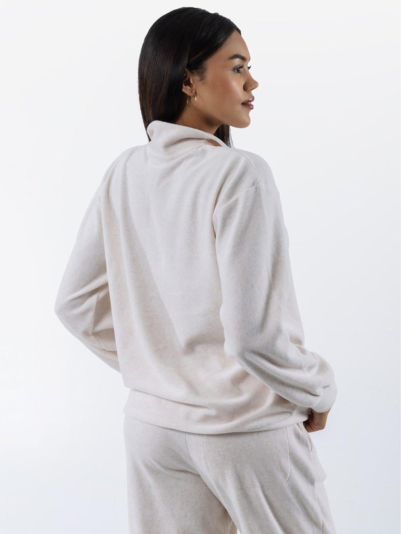  image of juicy-couture-velour-zip-through-sweatshirt-beige