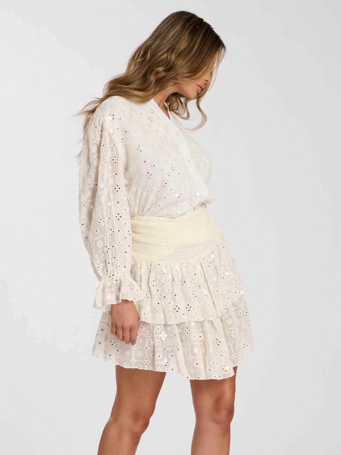  image of south-beach-mirror-detail-beach-blouse-cream