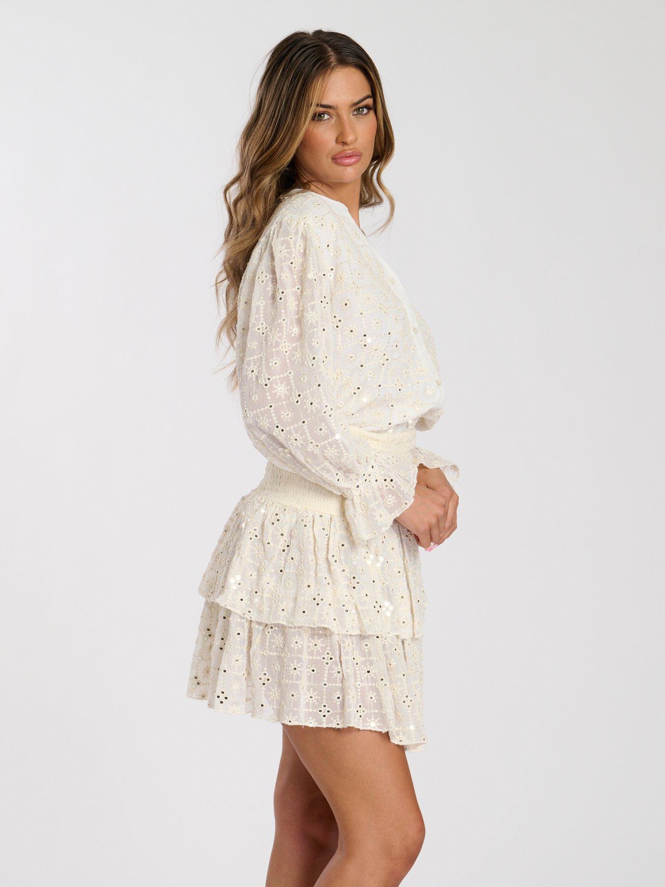  image of south-beach-mirror-detail-beach-blouse-cream