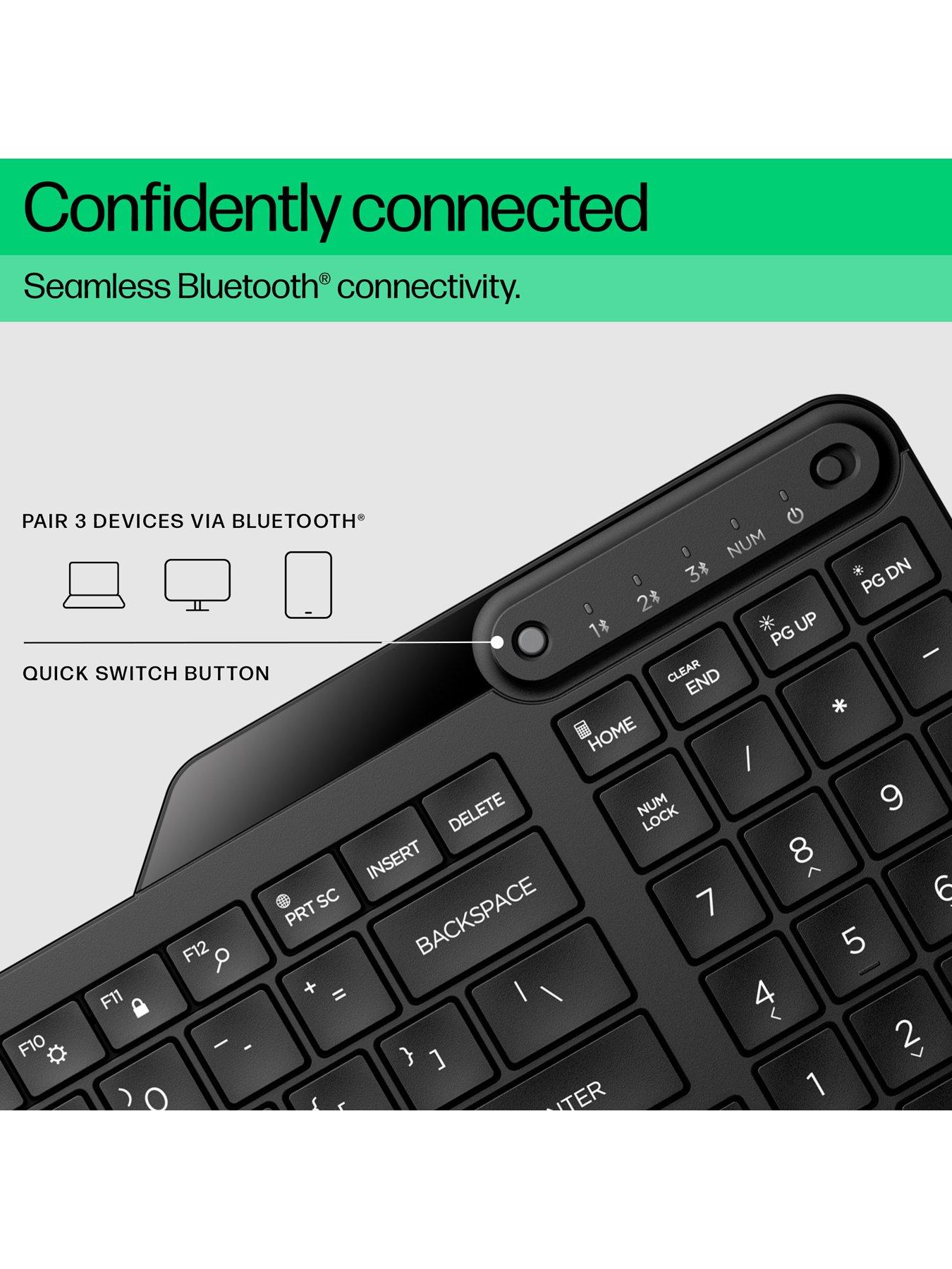 image of hp-460-multi-device-wireless-bluetooth-keyboard-compact-amp-portable-12-programmable-buttons-up-to-24-months-battery-nbsp--nbspblack