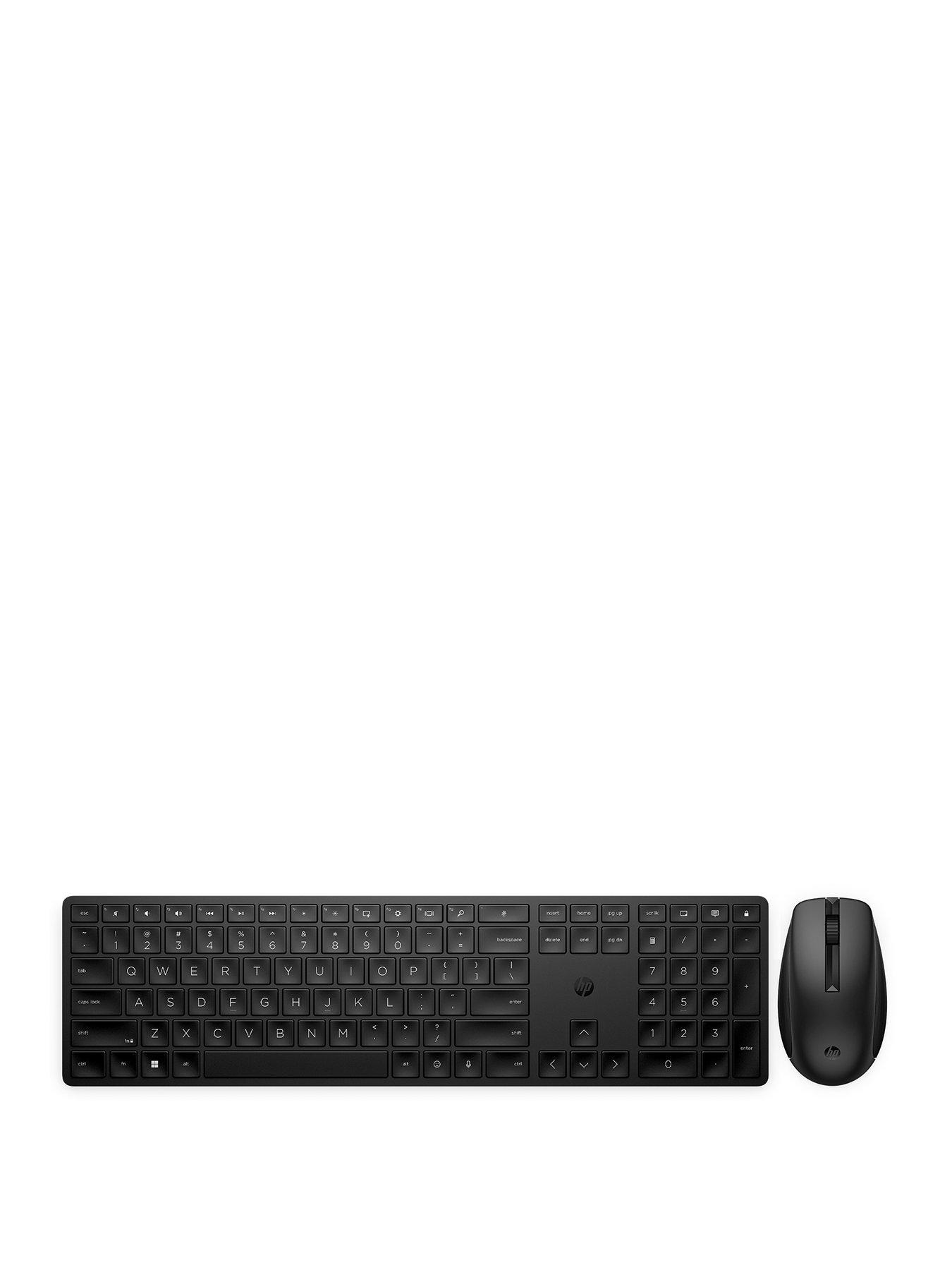 HP 650 Wireless Keyboard  &  Mouse Combo - Multi Surface use - 20+ Customisable Keys - 20+ Months Battery - Black