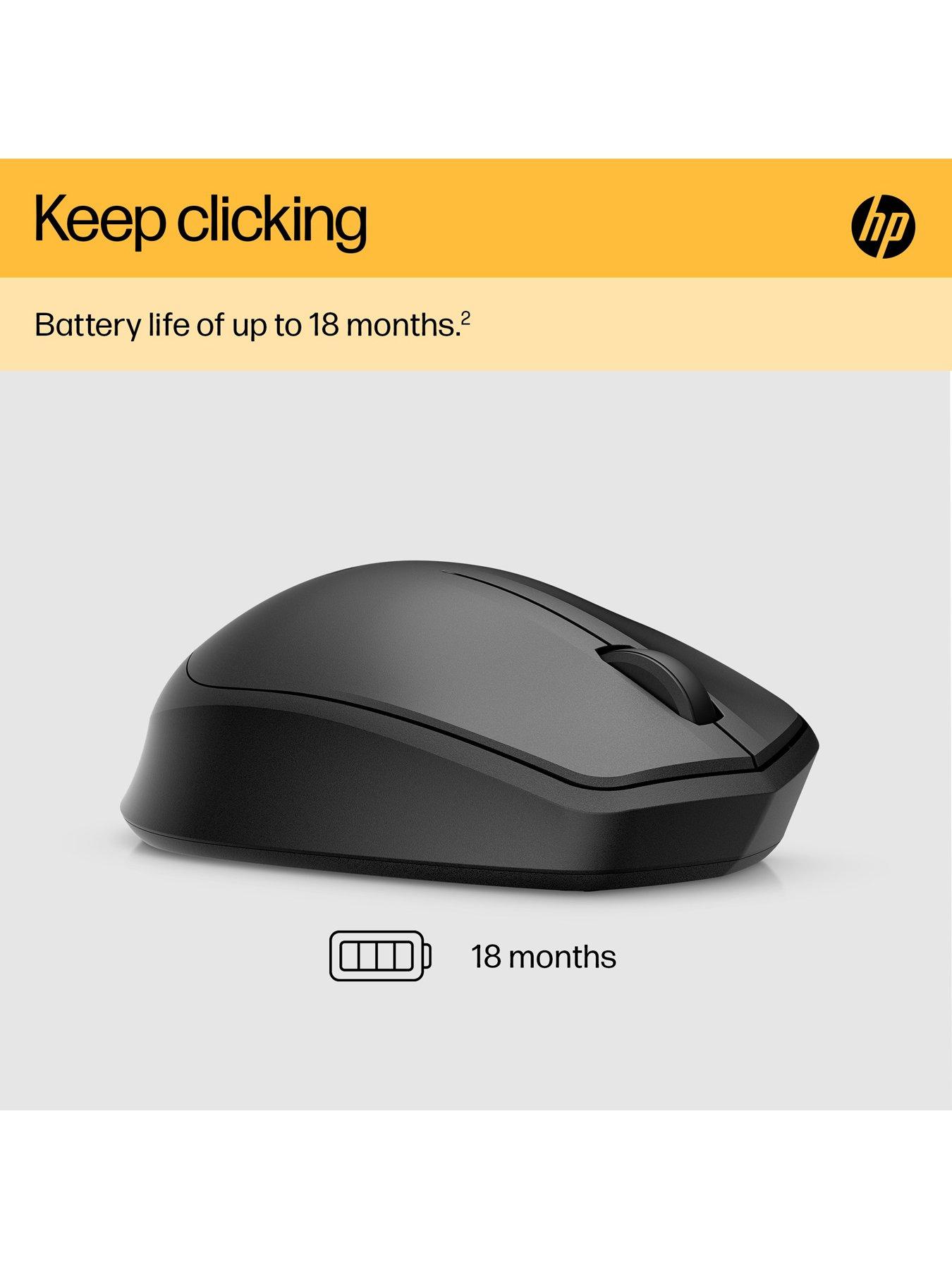 Image 5 of 8 of HP 280 Silent PC Wireless Mouse - Comfortable &amp; Ergonomic Design - 90% Noise Reduction - Up to 18 Months Battery &nbsp;- &nbsp;Black