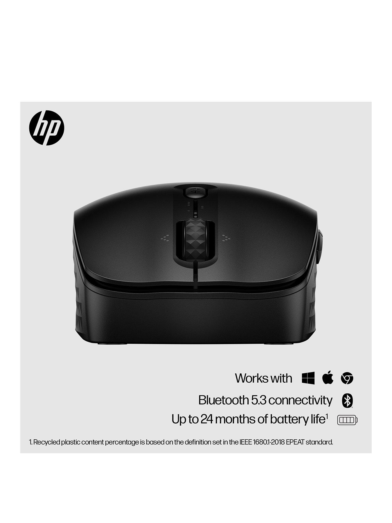  image of hp-420-programmable-wireless-mouse-6-programmable-buttons-multi-surface-sensor-nbspchrome-pc-mac-up-to-24-months-battery-nbspblack