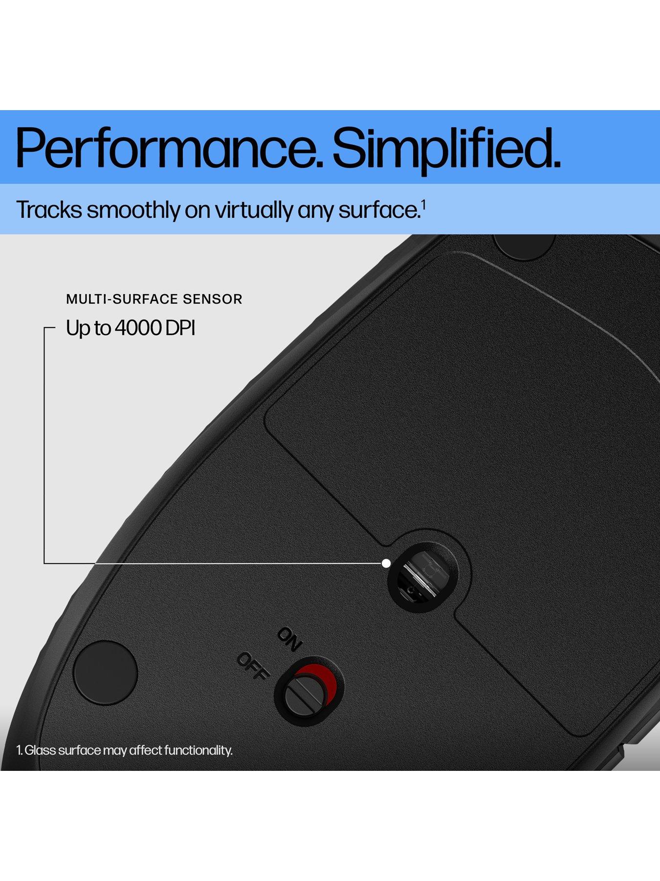  image of hp-420-programmable-wireless-mouse-6-programmable-buttons-multi-surface-sensor-nbspchrome-pc-mac-up-to-24-months-battery-nbspblack