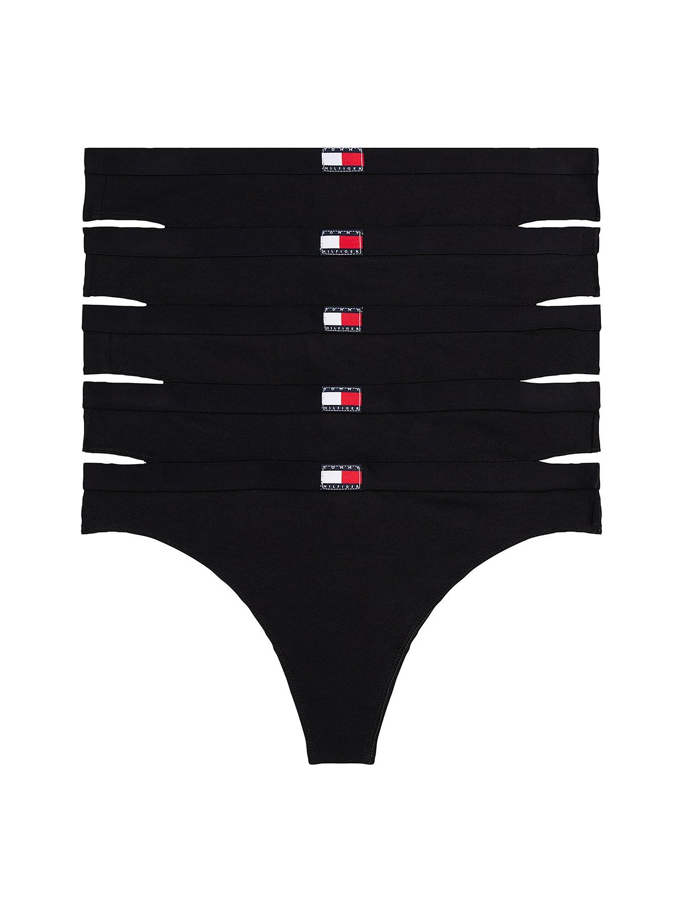 undefined 5 Pack Heritage Flag Thongs - Black