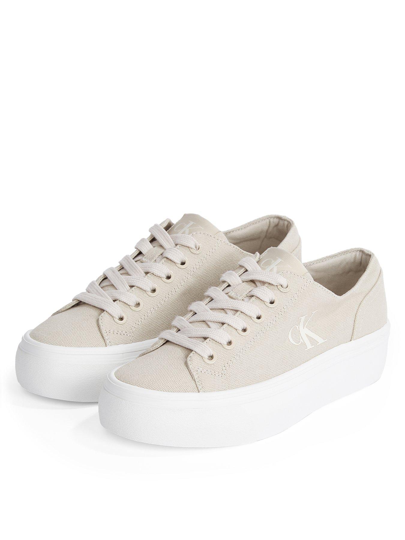 Image 2 of 5 of Calvin Klein Jeans Flatform Trainers - Beige
