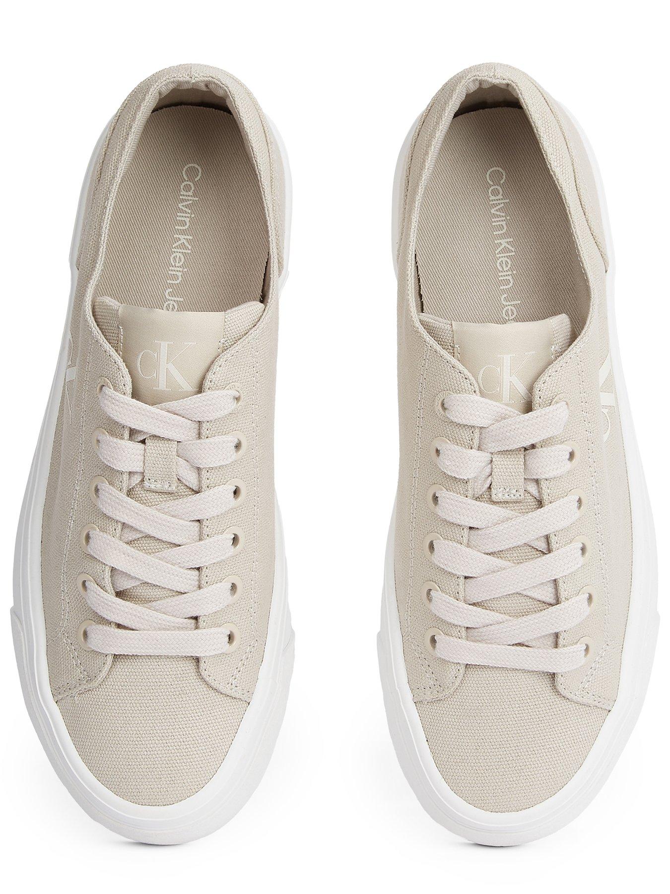 Image 4 of 5 of Calvin Klein Jeans Flatform Trainers - Beige